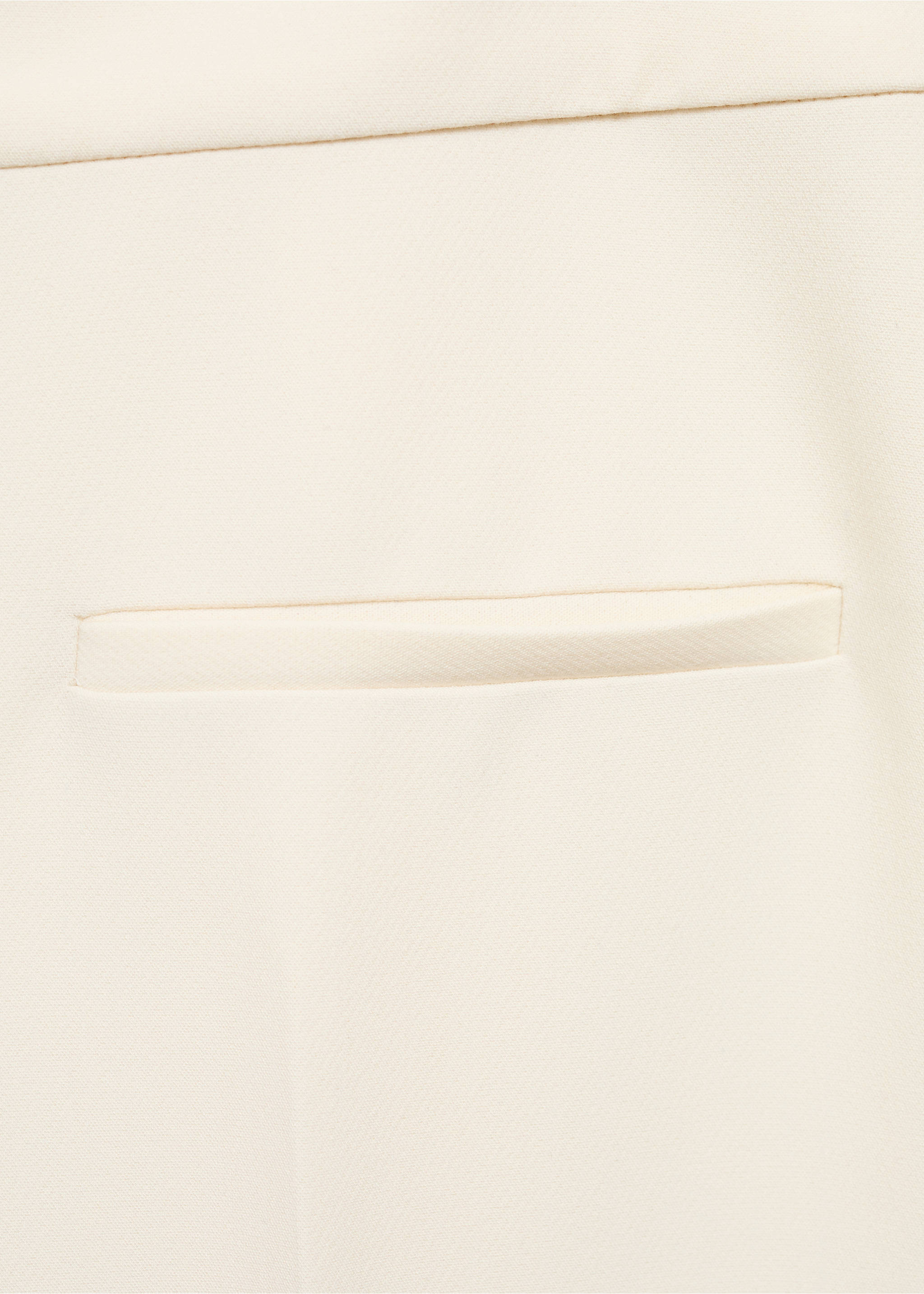 Wide leg mid-rise trousers with pockets - Details of the article 0, Ecru. Ref: 87065992-00.