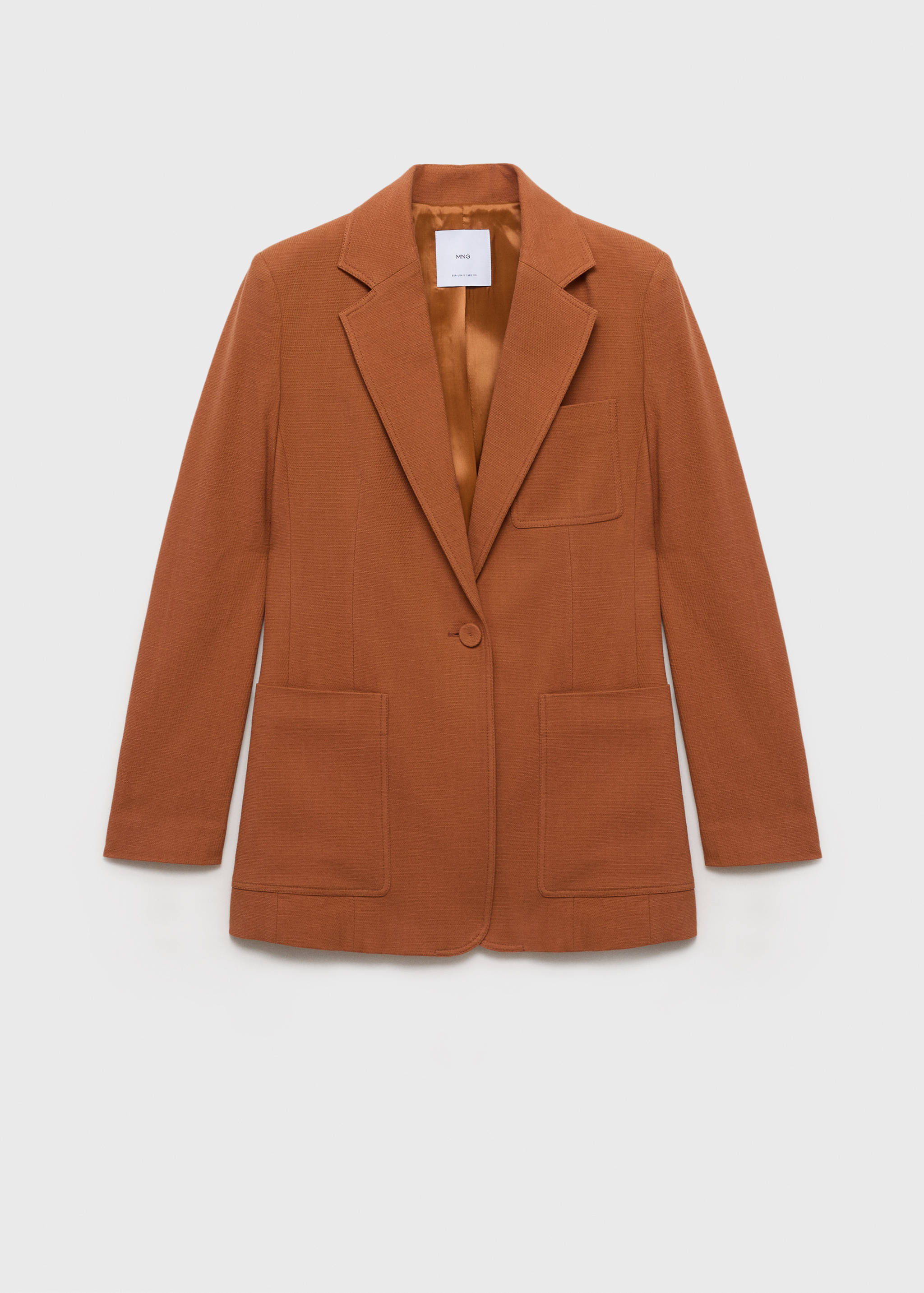 Blazer de fato com mistura de algodão e linho - Artigo sem modelo