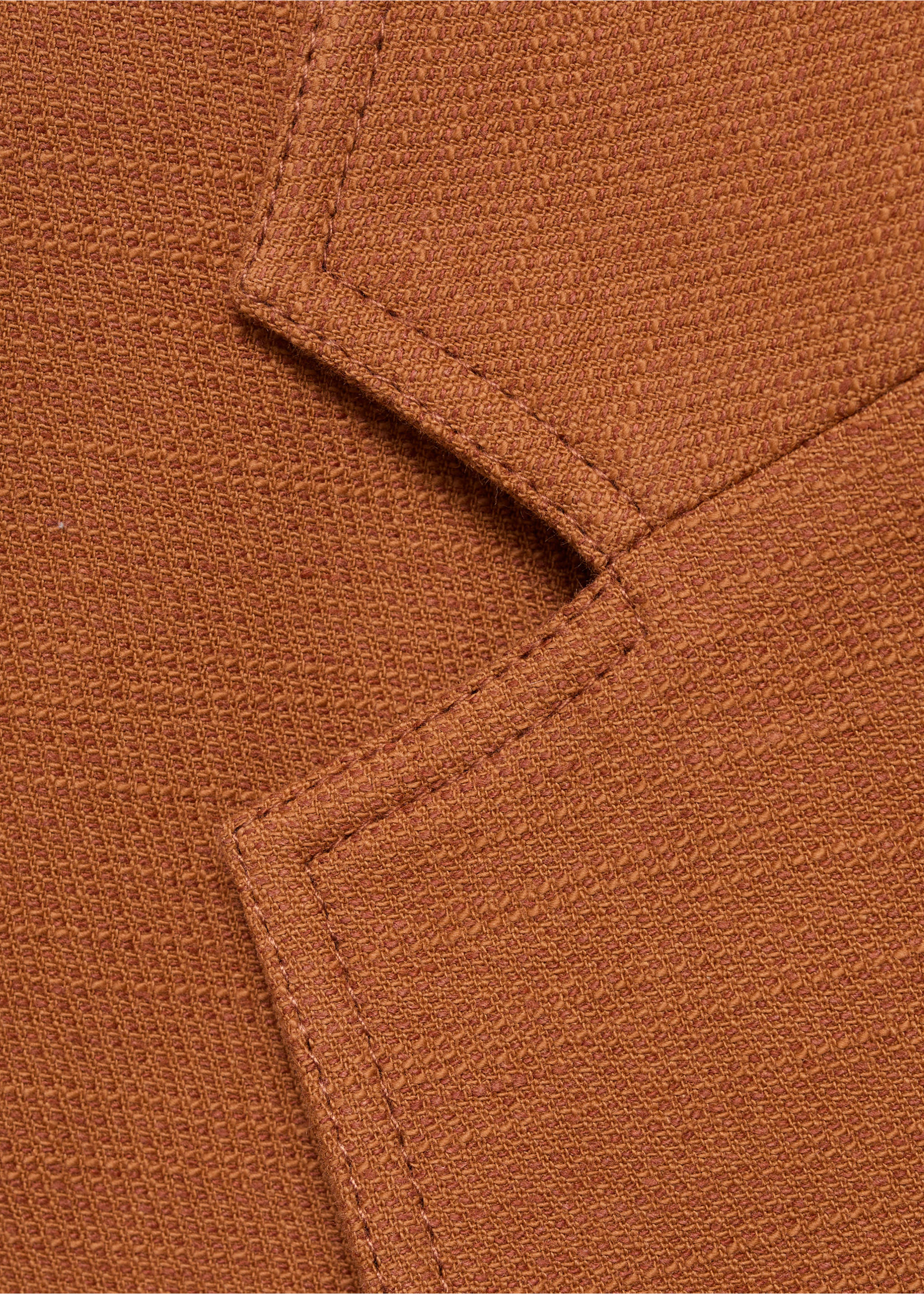 Cotton and linen-blend suit jacket - Details of the article 0, Caramel. Ref: 87065993-00.