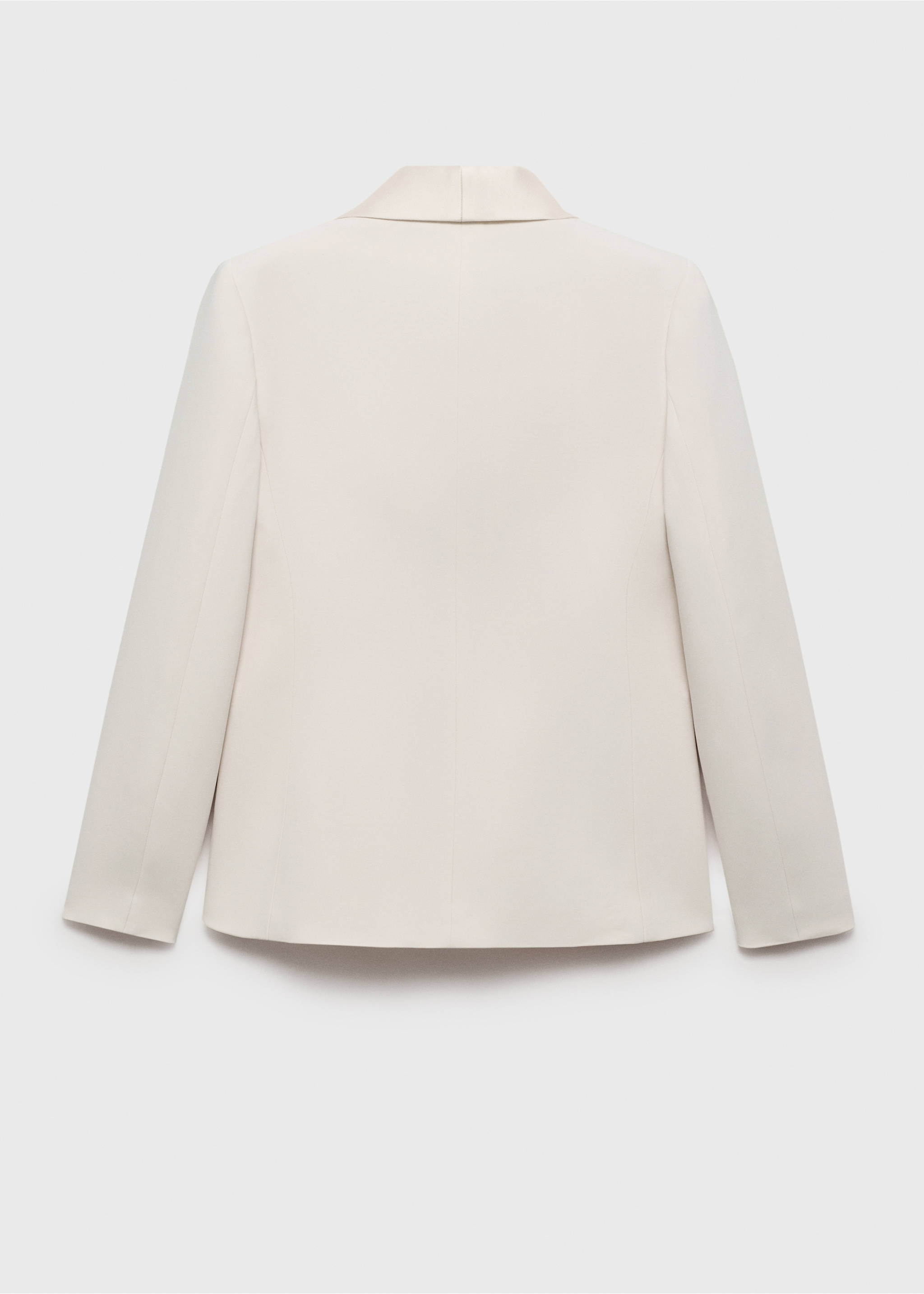 Suit blazer with satin lapels - Reverse of the article, Off White. Ref: 87065994-00.