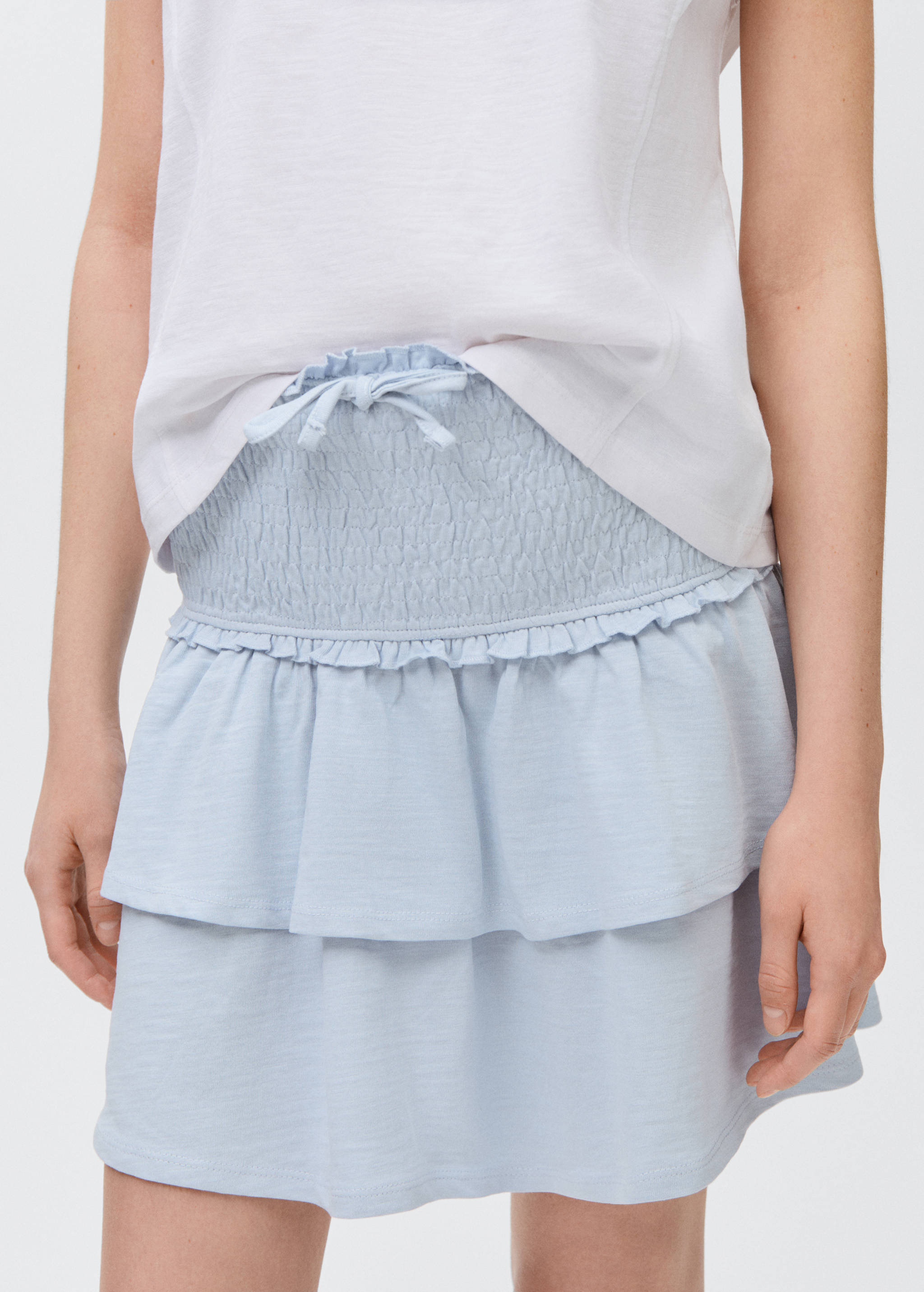 Gathered skirt with ruffles - Details of the article 1