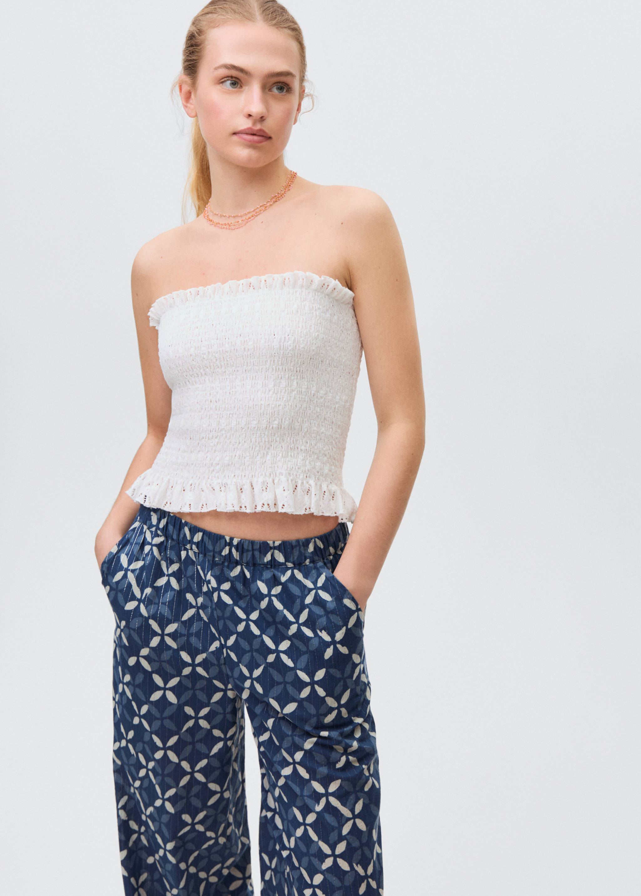 Pantalon droit imprimé - Détail de l'article 1