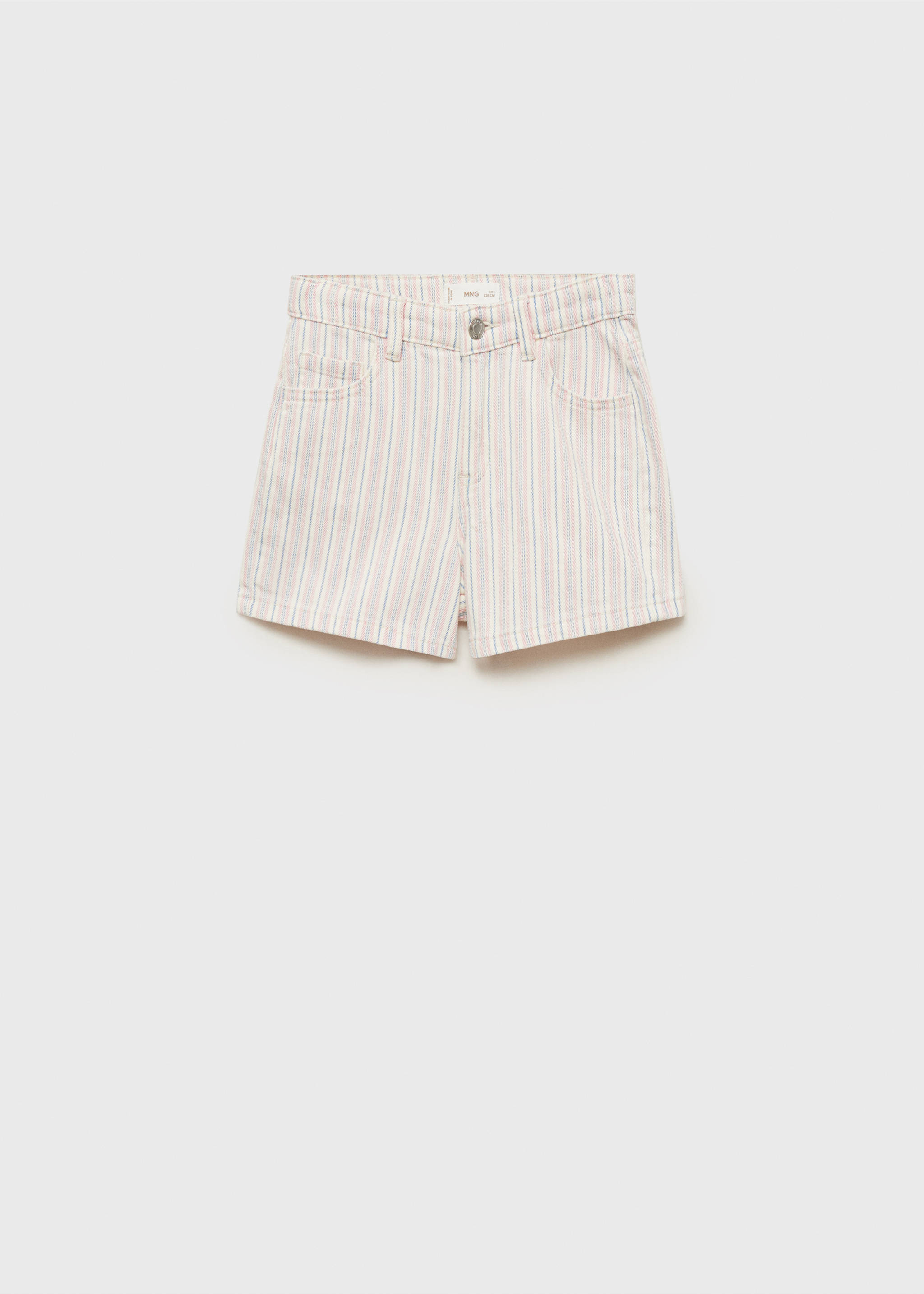 Gestreifte Jeansshorts - Artikel ohne Model, Ecru. Ref: 87066341-00.