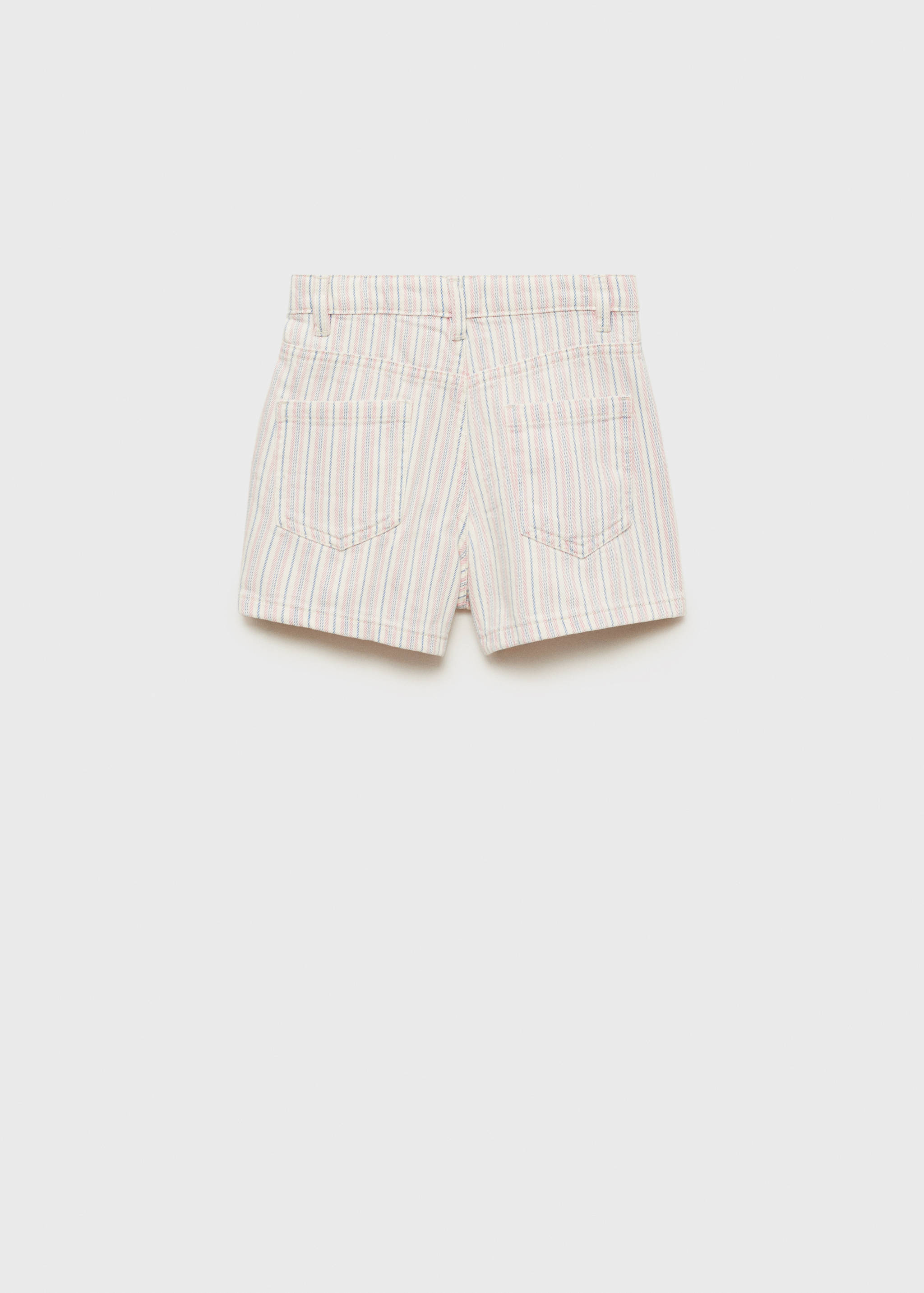Gestreifte Jeansshorts - Rückseite des Artikels