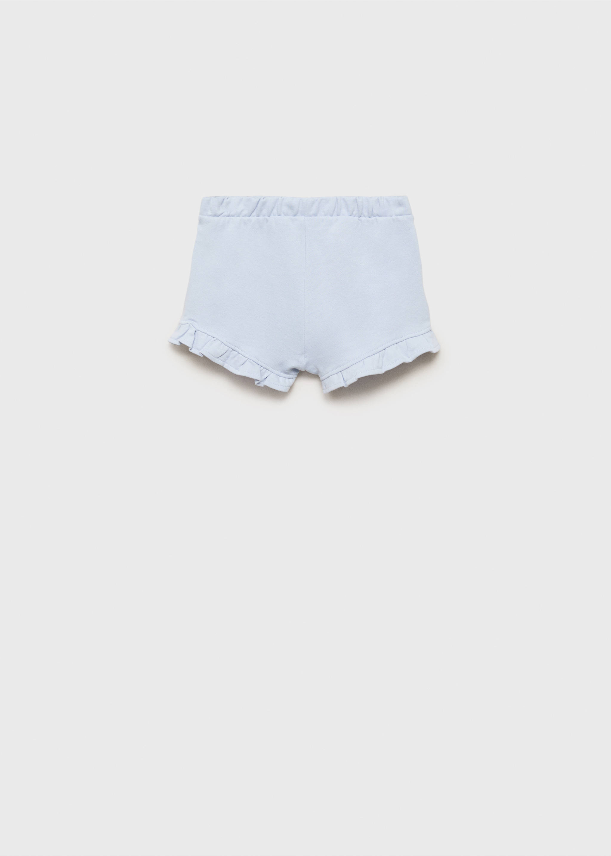 Shorts with ruffled hem - Reverse of the article, Sky Blue. Ref: 87066343-00.