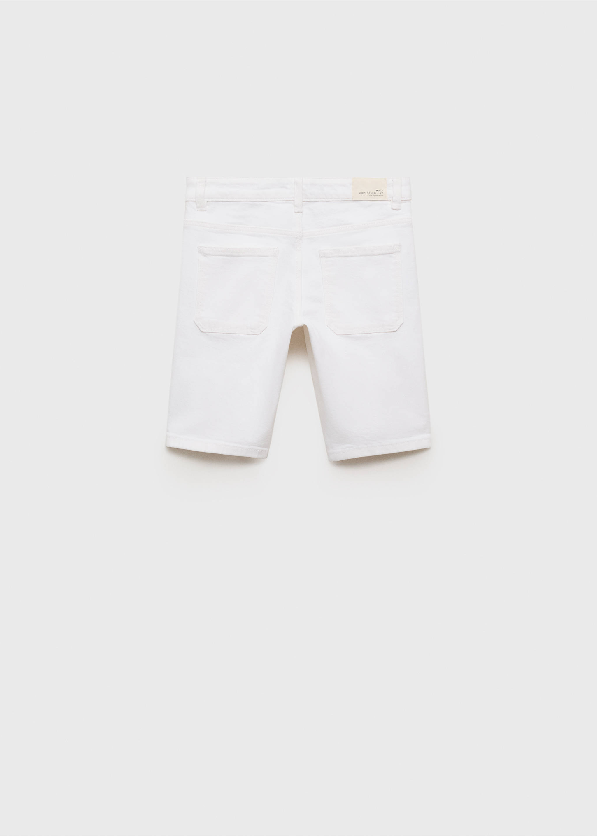 Denim Bermuda shorts - Reverse of the article, White. Ref: 87066346-00.