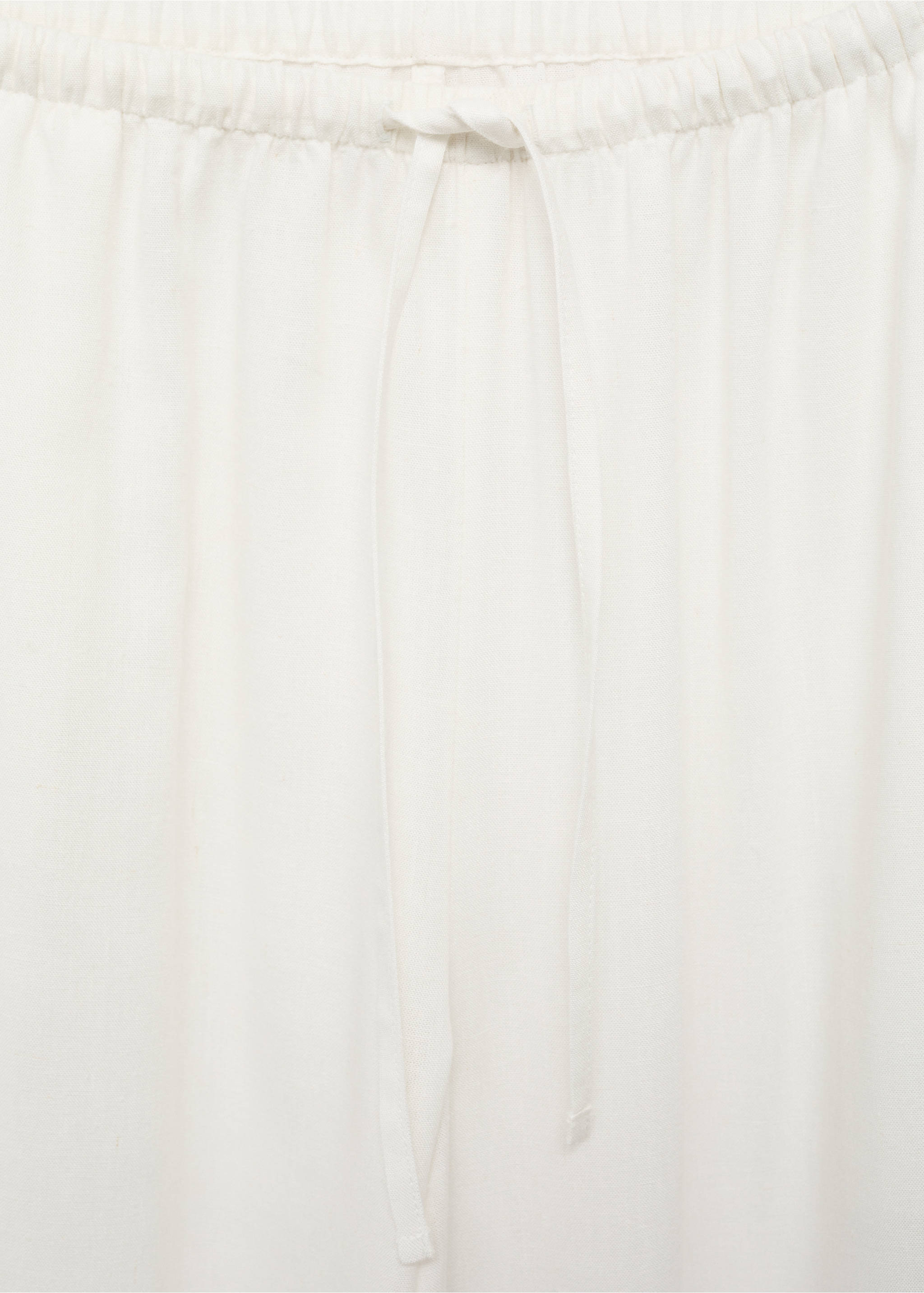 Pantalons rectes lli - Detall de l'article 8, Blanc trencat. Ref: 87066348-00.