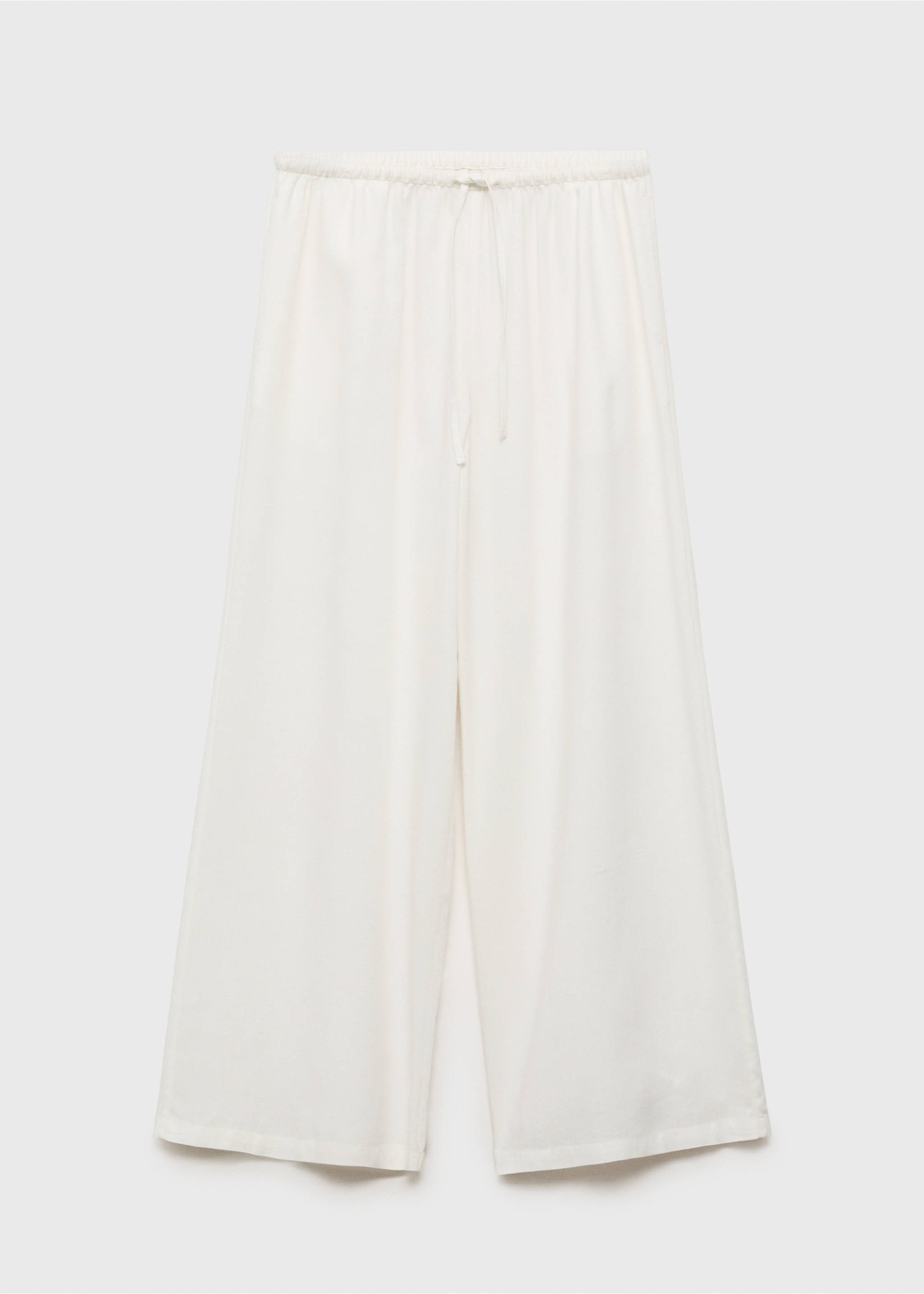 Pantalón recto lino - Artículo sin modelo, Blanco roto. Ref: 87066348-00.