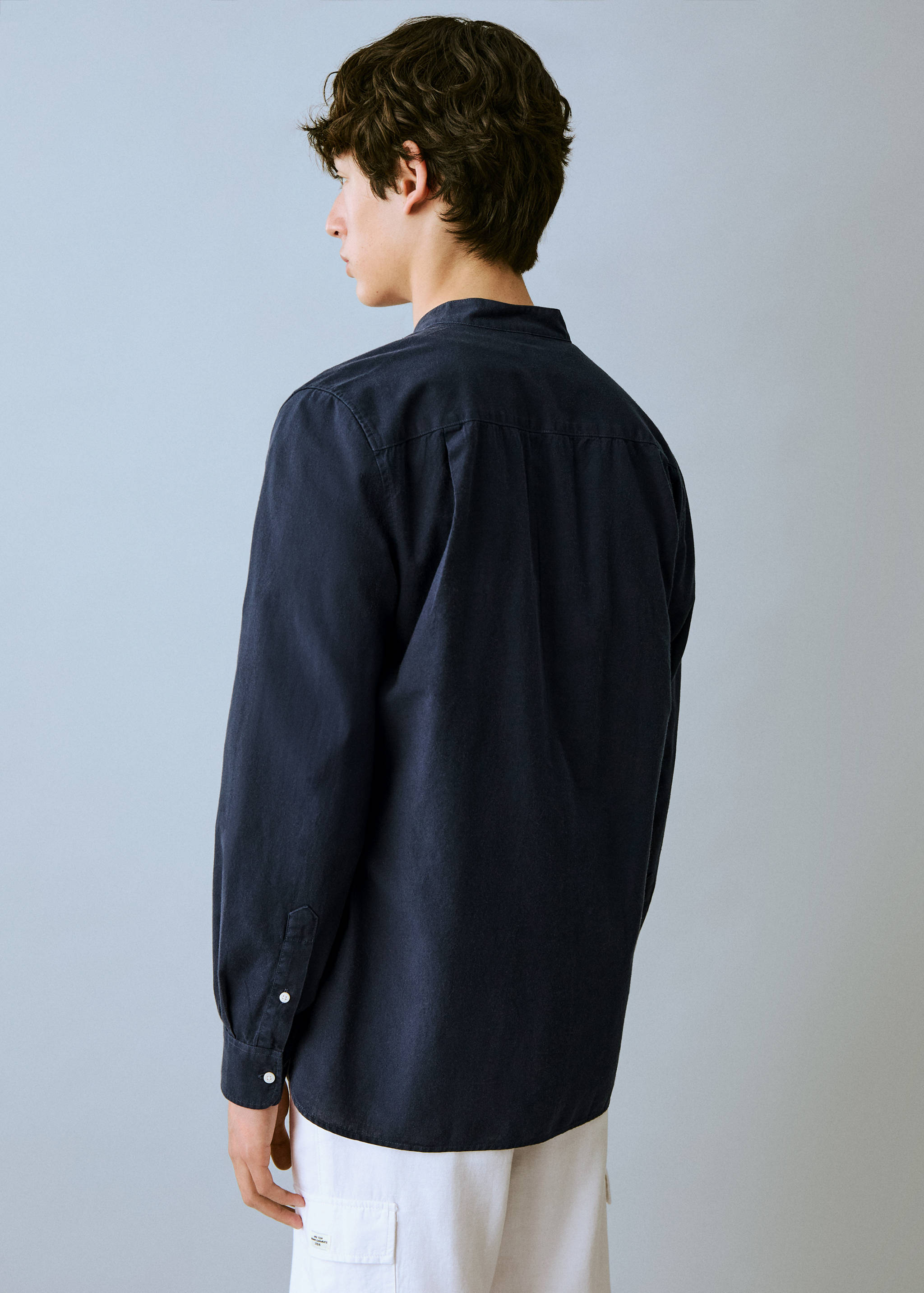 Cotton linen-blend shirt - Reverse of the article