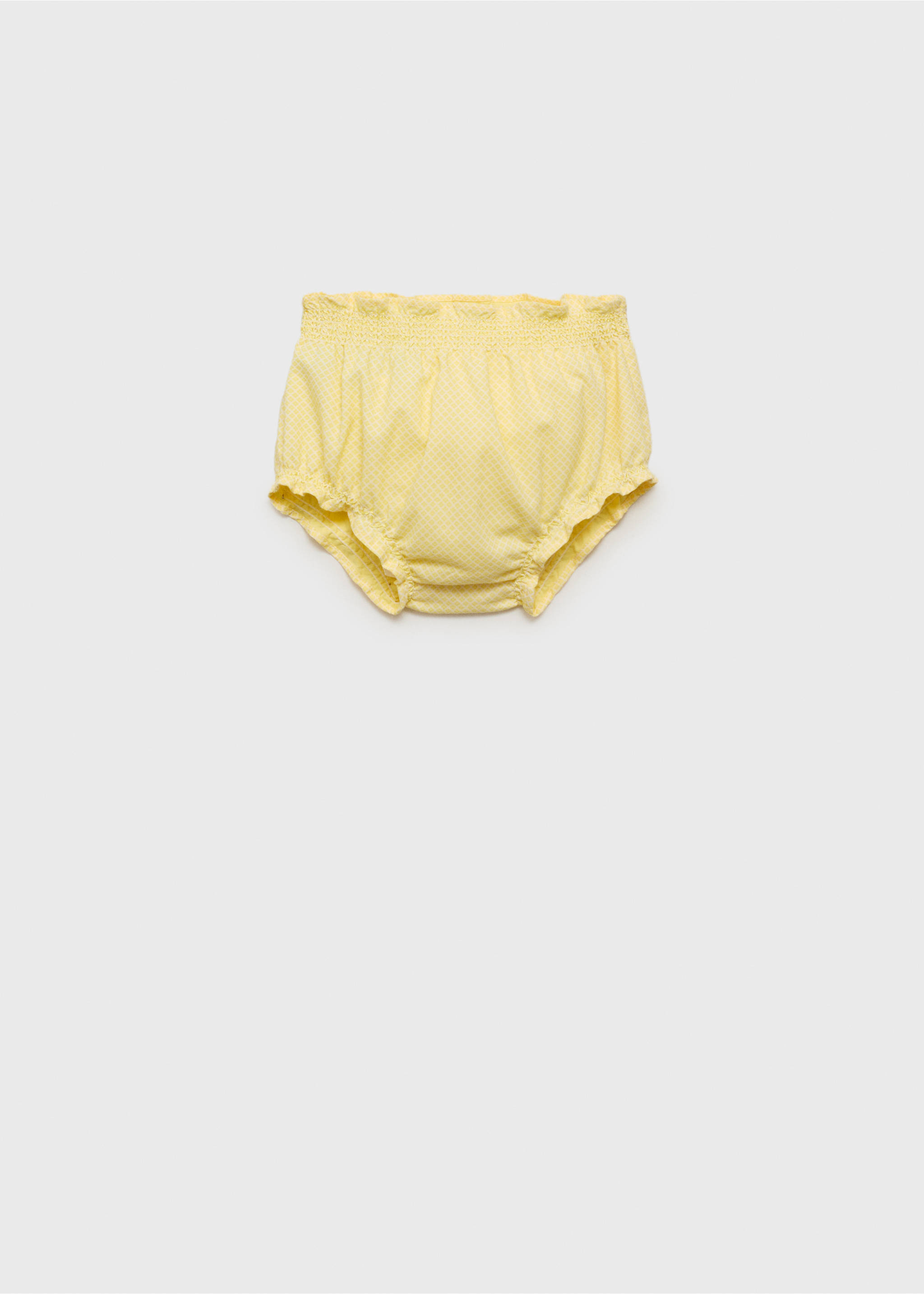 Printed cotton shorts - Article without model, Yellow. Ref: 87066354-00.