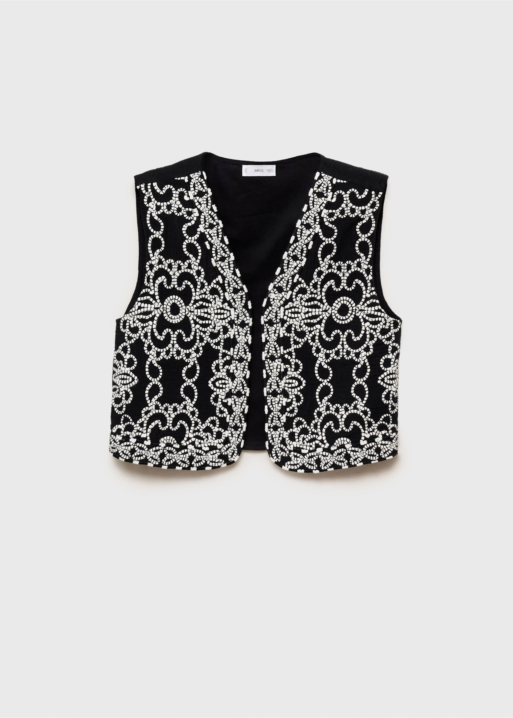 Embroidered gilet - Article without model, Off White. Ref: 87066355-00.