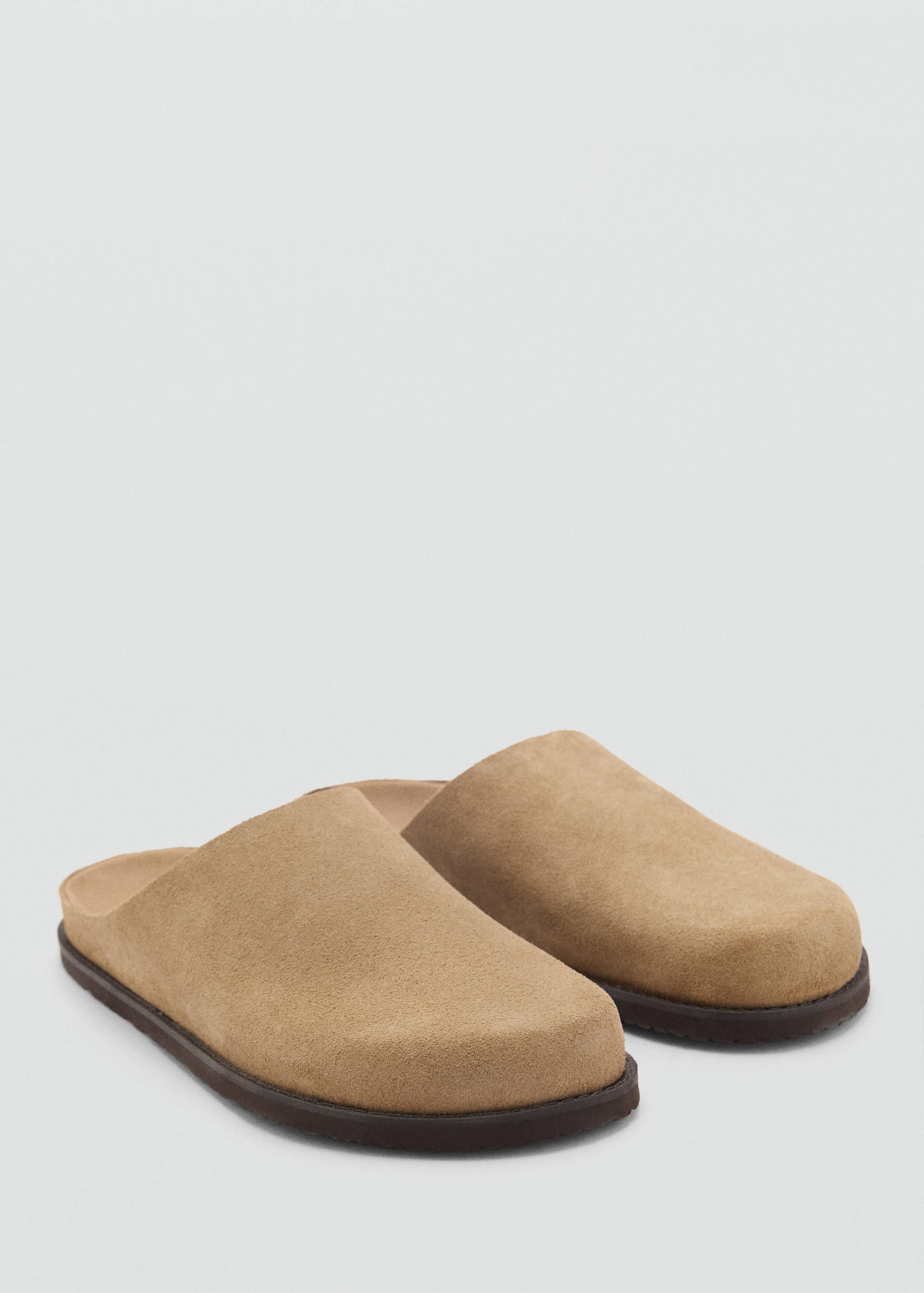 Suede leather clogs - Medium plane