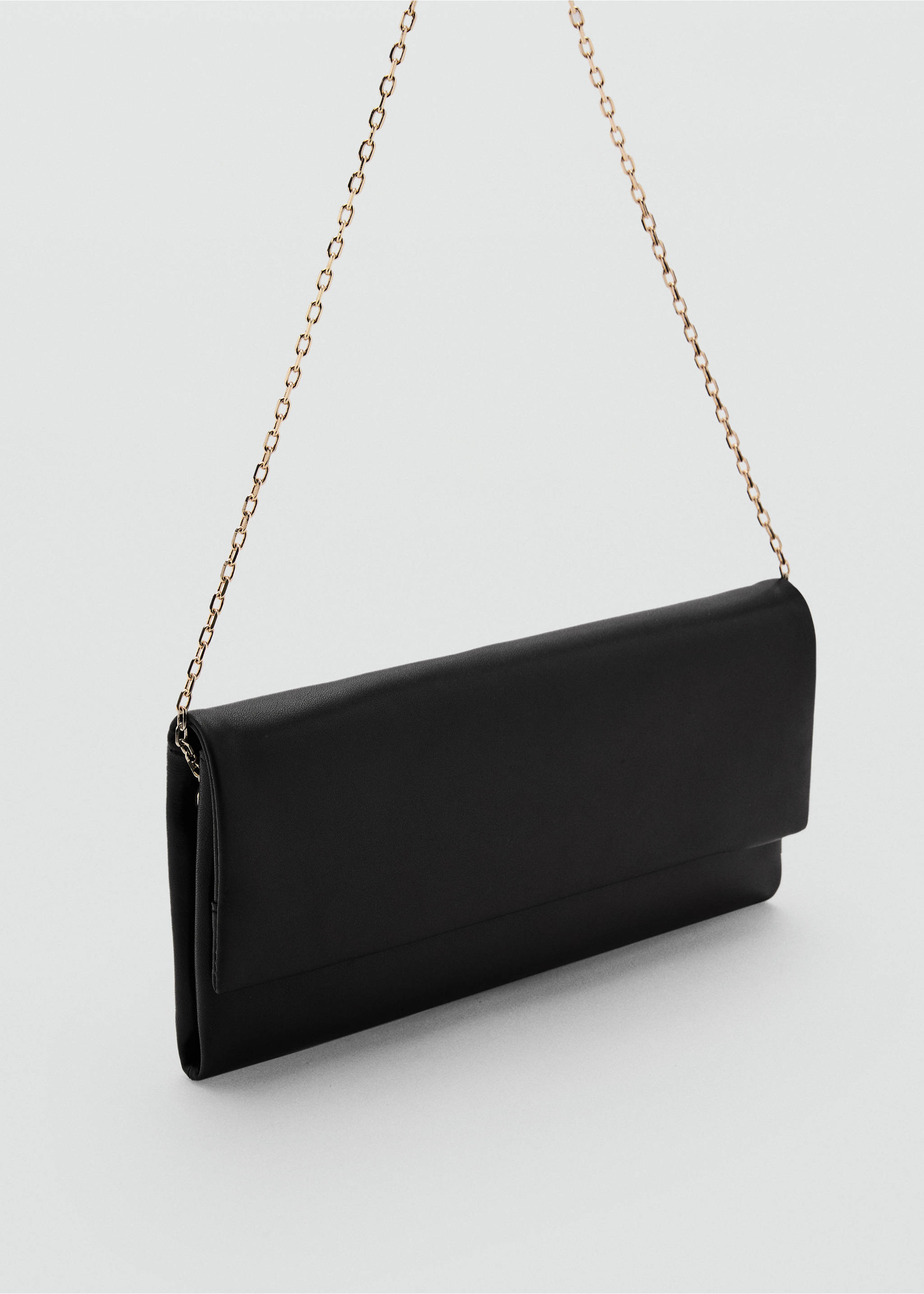 Flap leather bag - Medium plane, Black. Ref: 87066366-00.