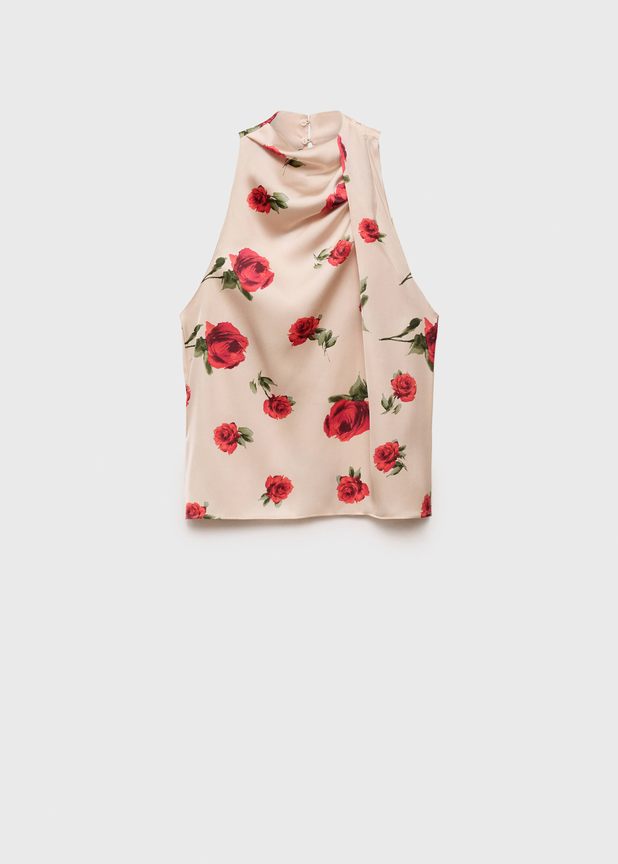 Satinbluse mit Blumenmuster - Artikel ohne Model