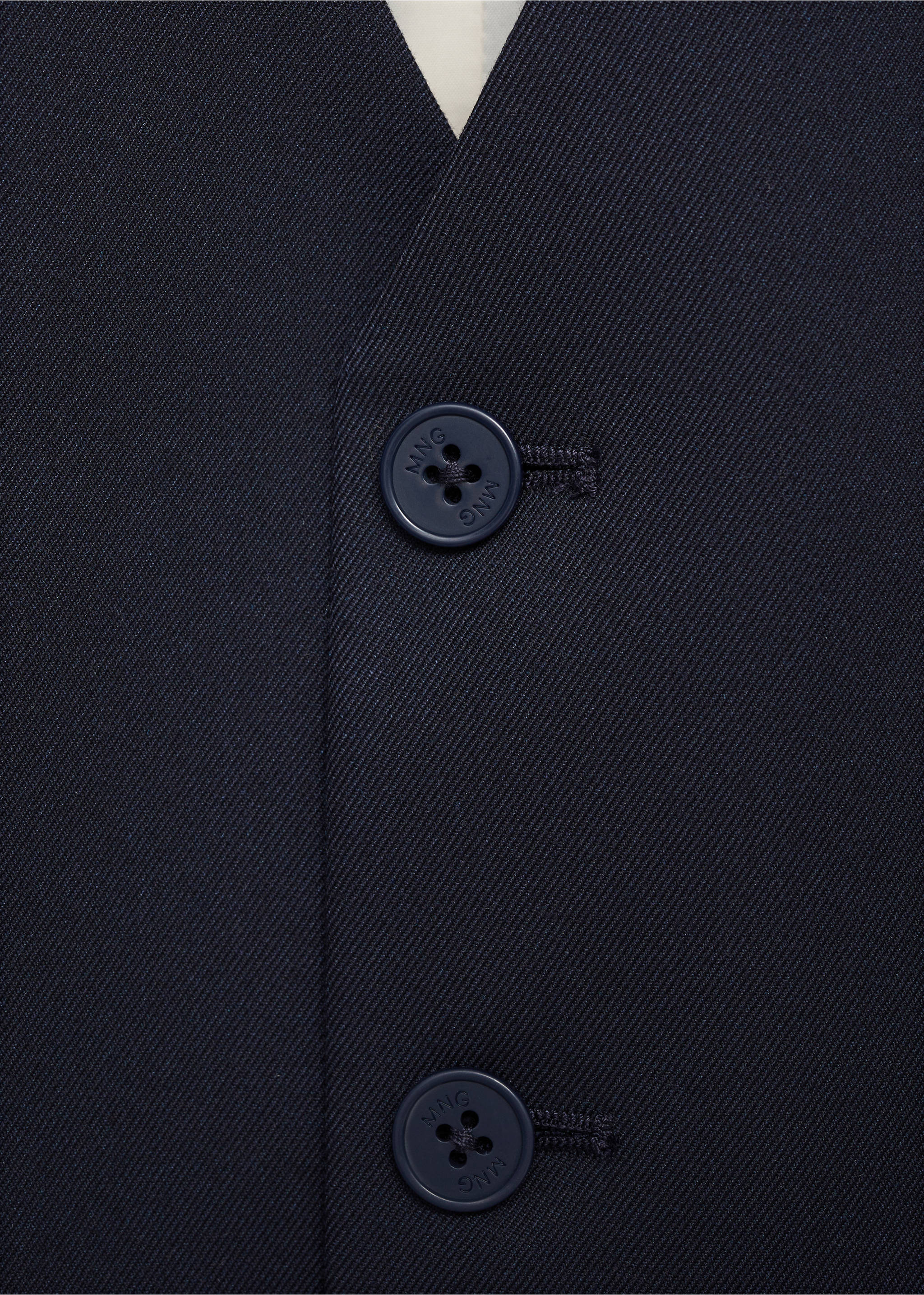 Γιλέκο κοστουμιού slim fit - Λεπτομέρεια του προϊόντος 8, Σκούρο Μπλε Μαρέν. Ref: 87066709-00.