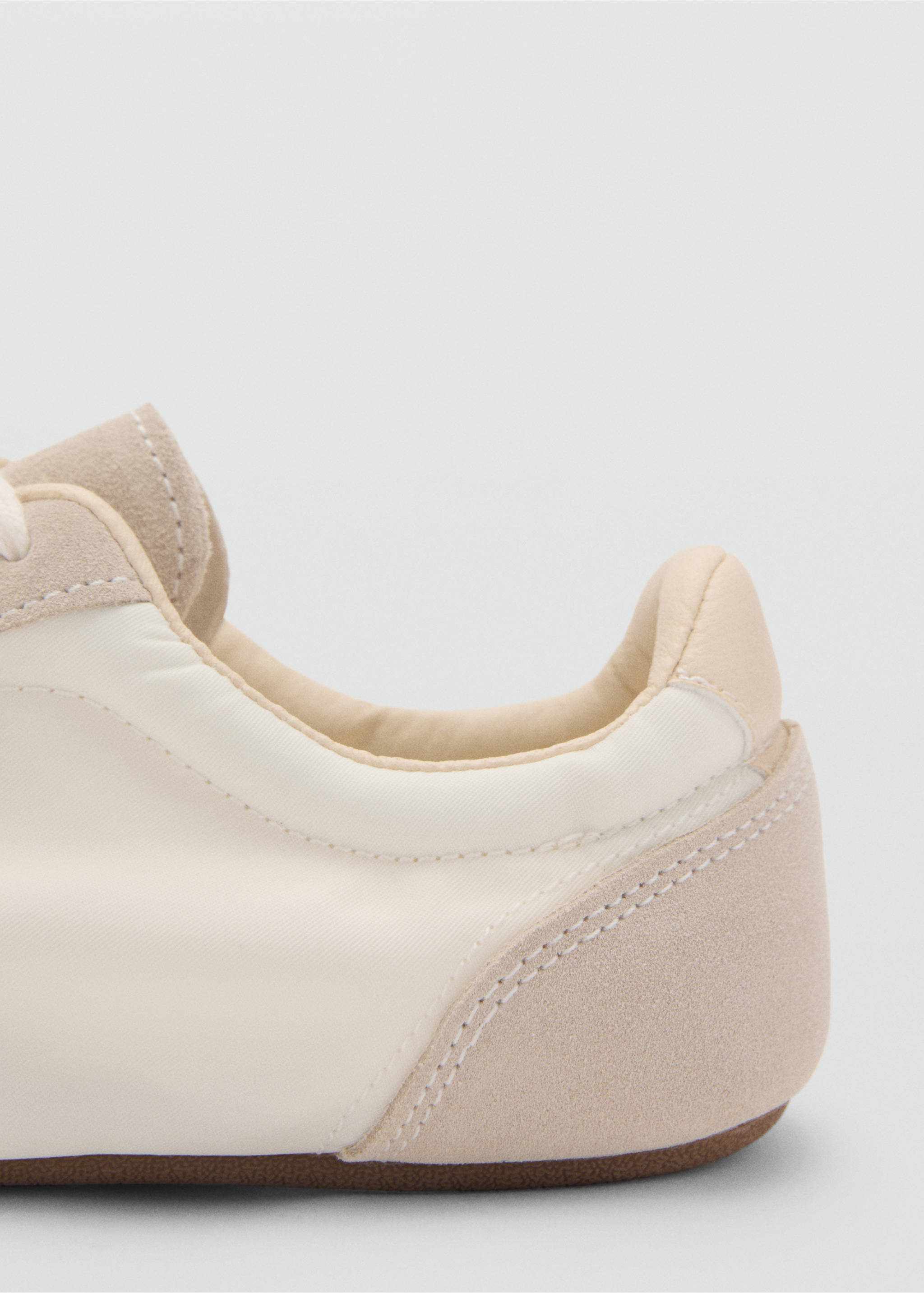 Lace-up suede sneakers - Details of the article 1, White. Ref: 87066710-00.