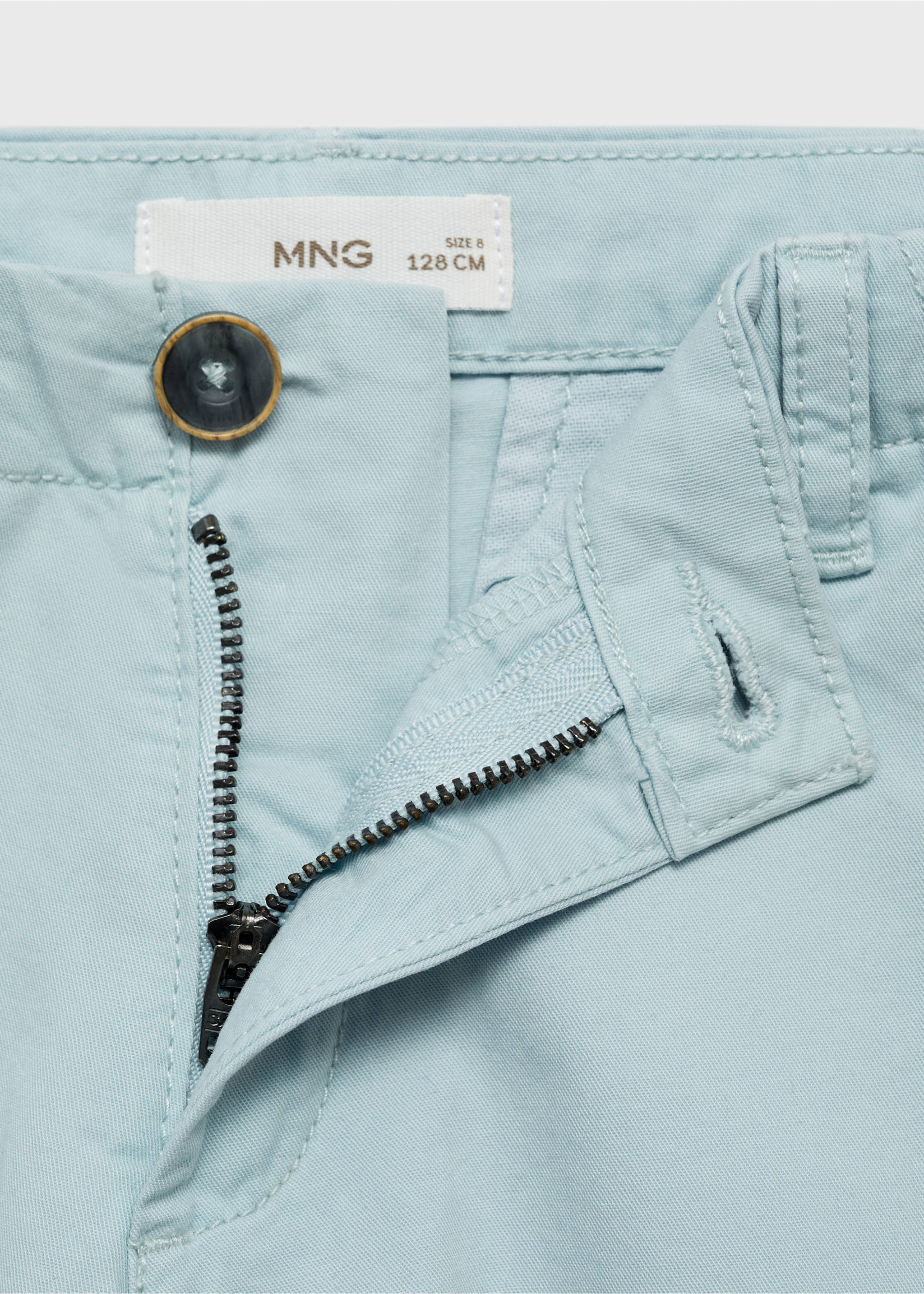 Cotton Bermuda shorts - Details of the article 8, Sky Blue. Ref: 87066712-00.