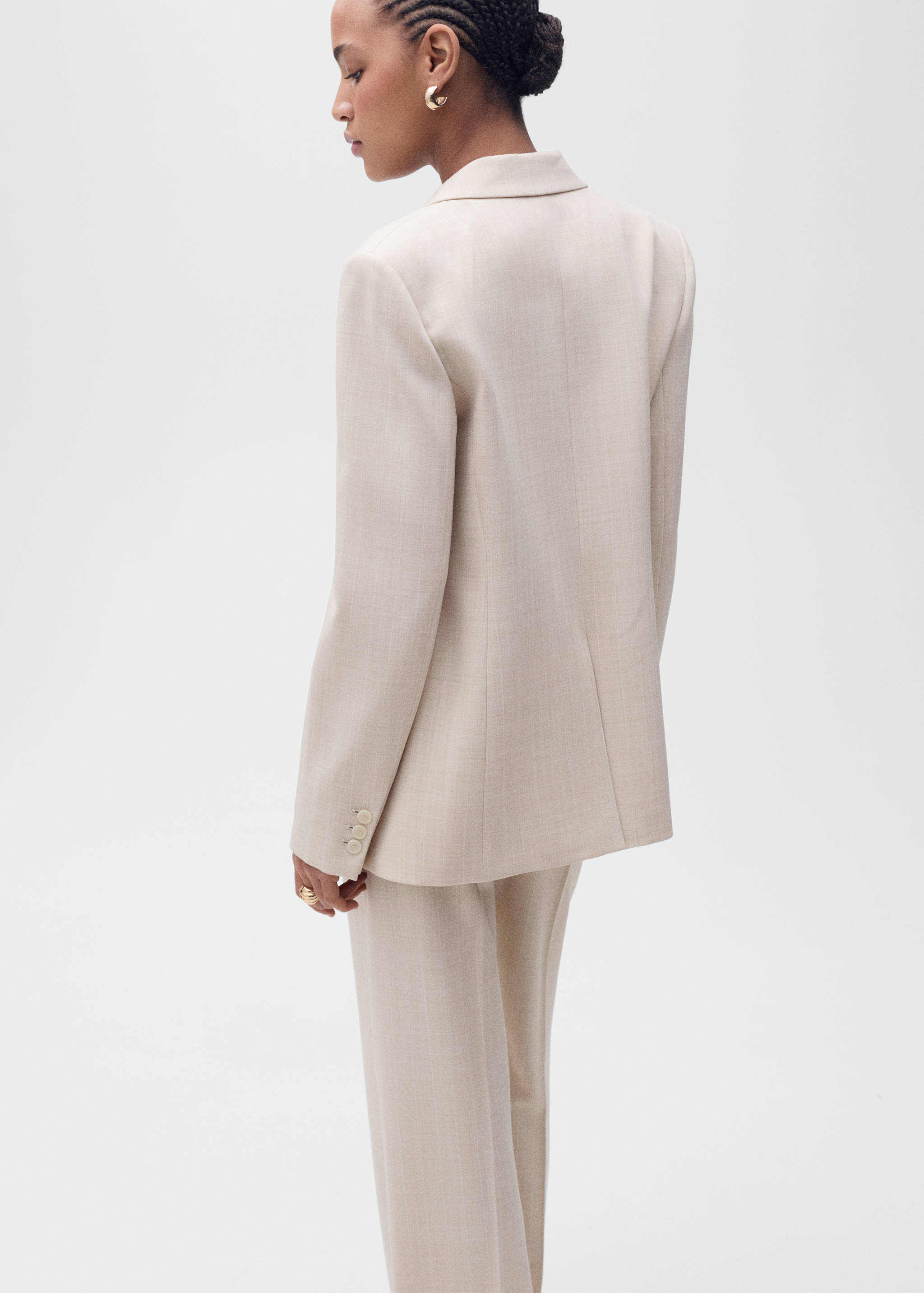 Strukturierter Blazer im Anzugstil - Rückseite des Artikels