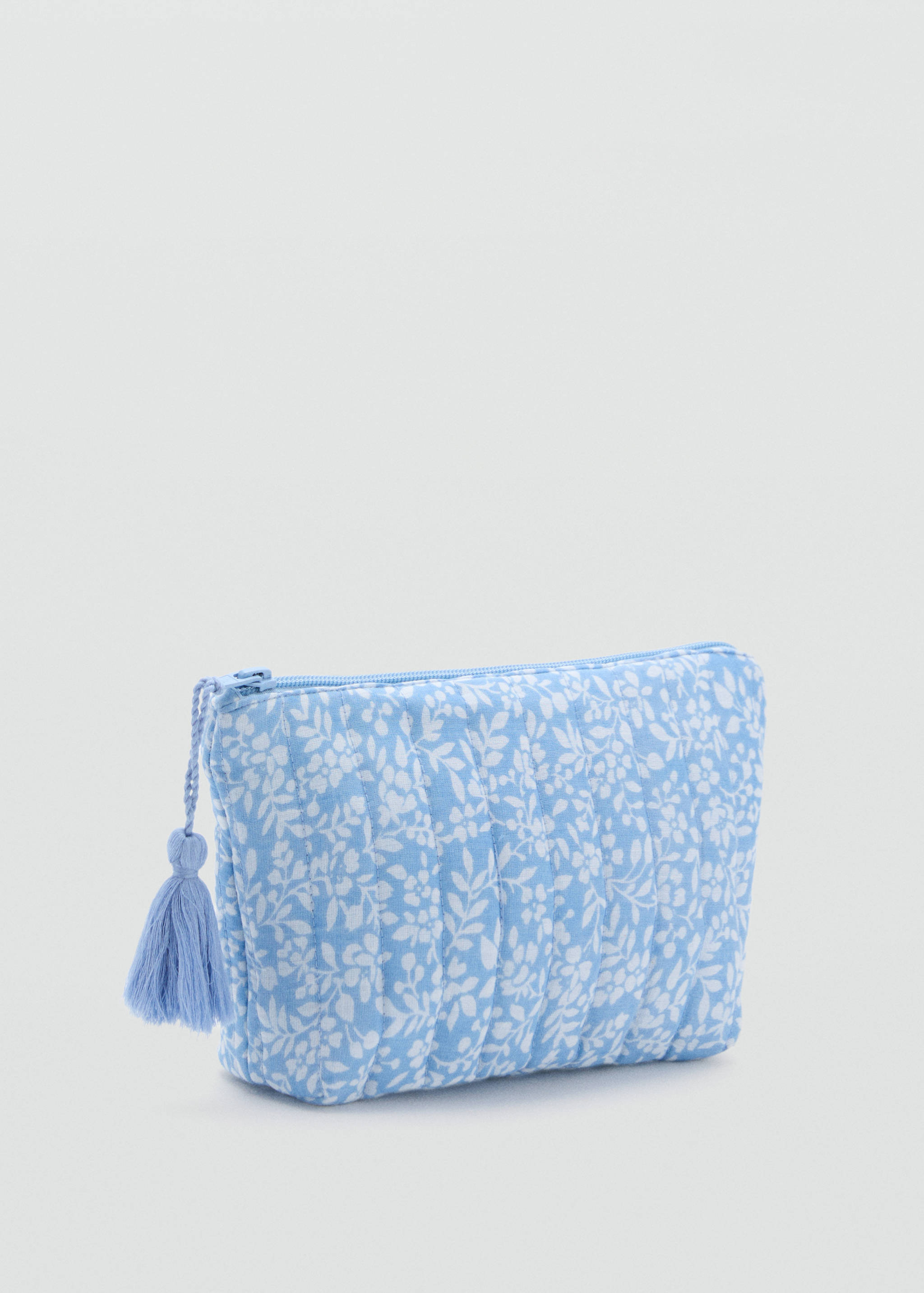 Quilted printed toiletry bag - Medium plane
