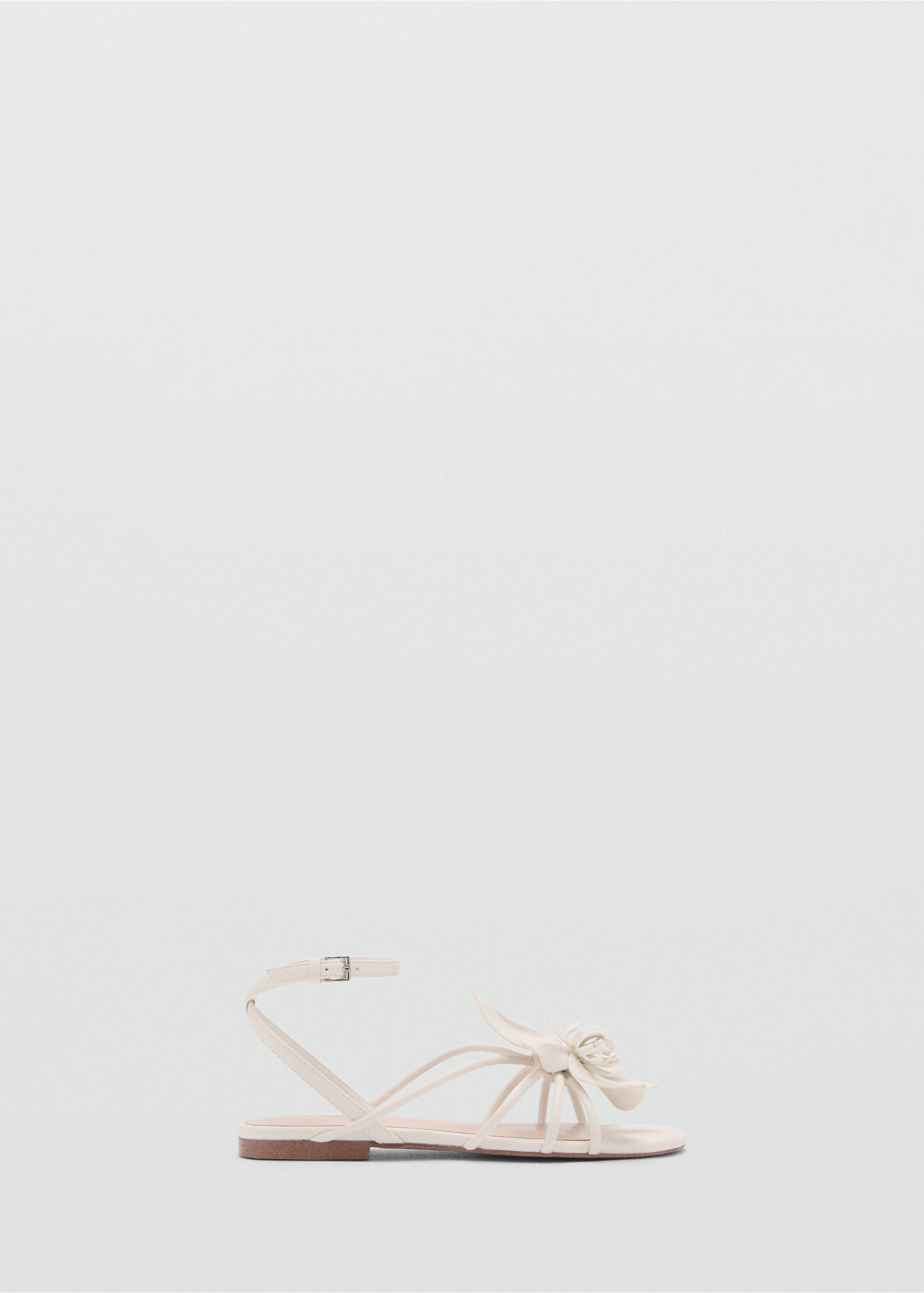Sandals with flower strap - Article without model, White. Ref: 87066718-00.