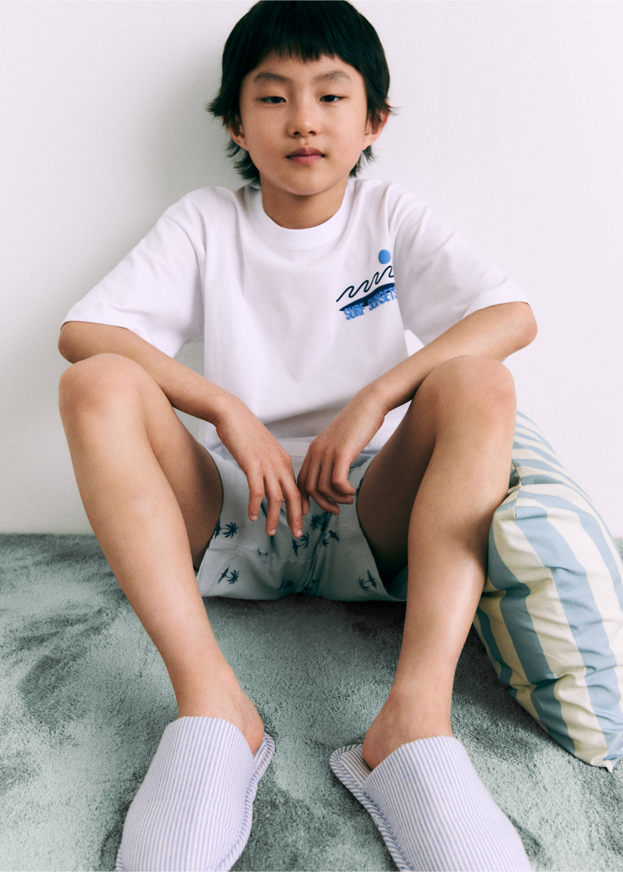 Pijama curt surf - Detall de l'article 3, Blanc trencat. Ref: 87066719-00.