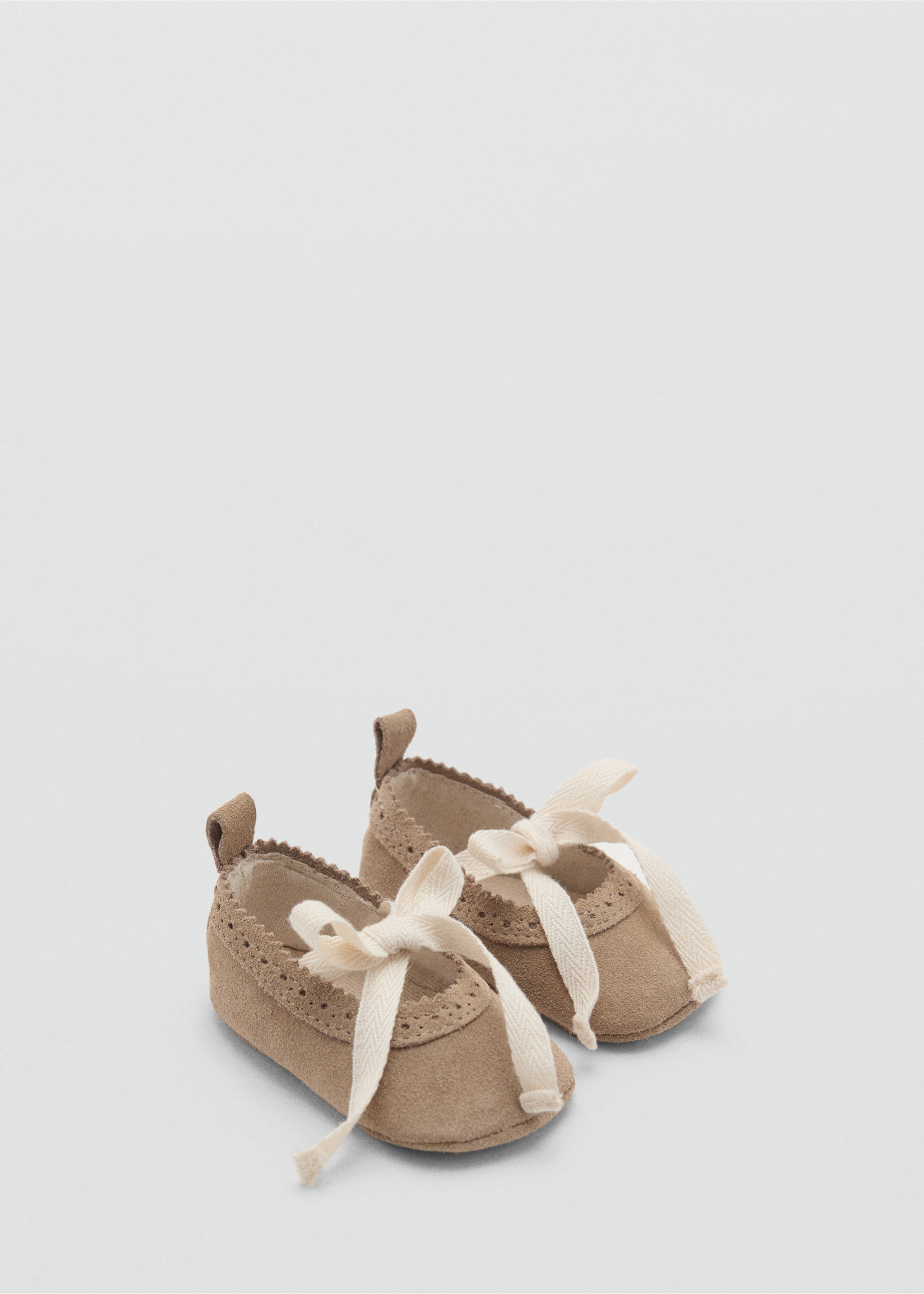 Ballet flats with leather bow - Medium plane, Sand. Ref: 87066730-00.