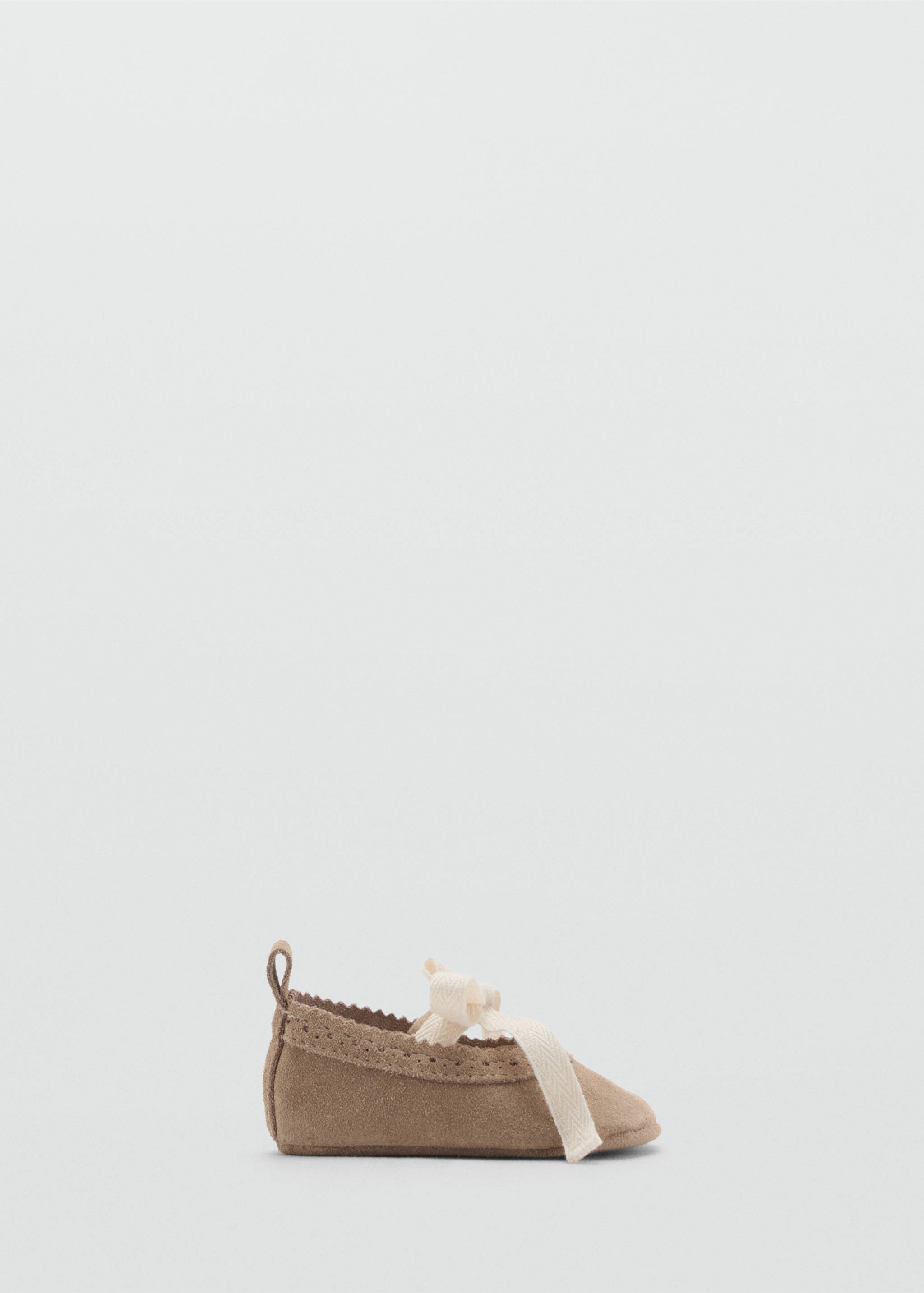 Ballet flats with leather bow - Article without model, Sand. Ref: 87066730-00.