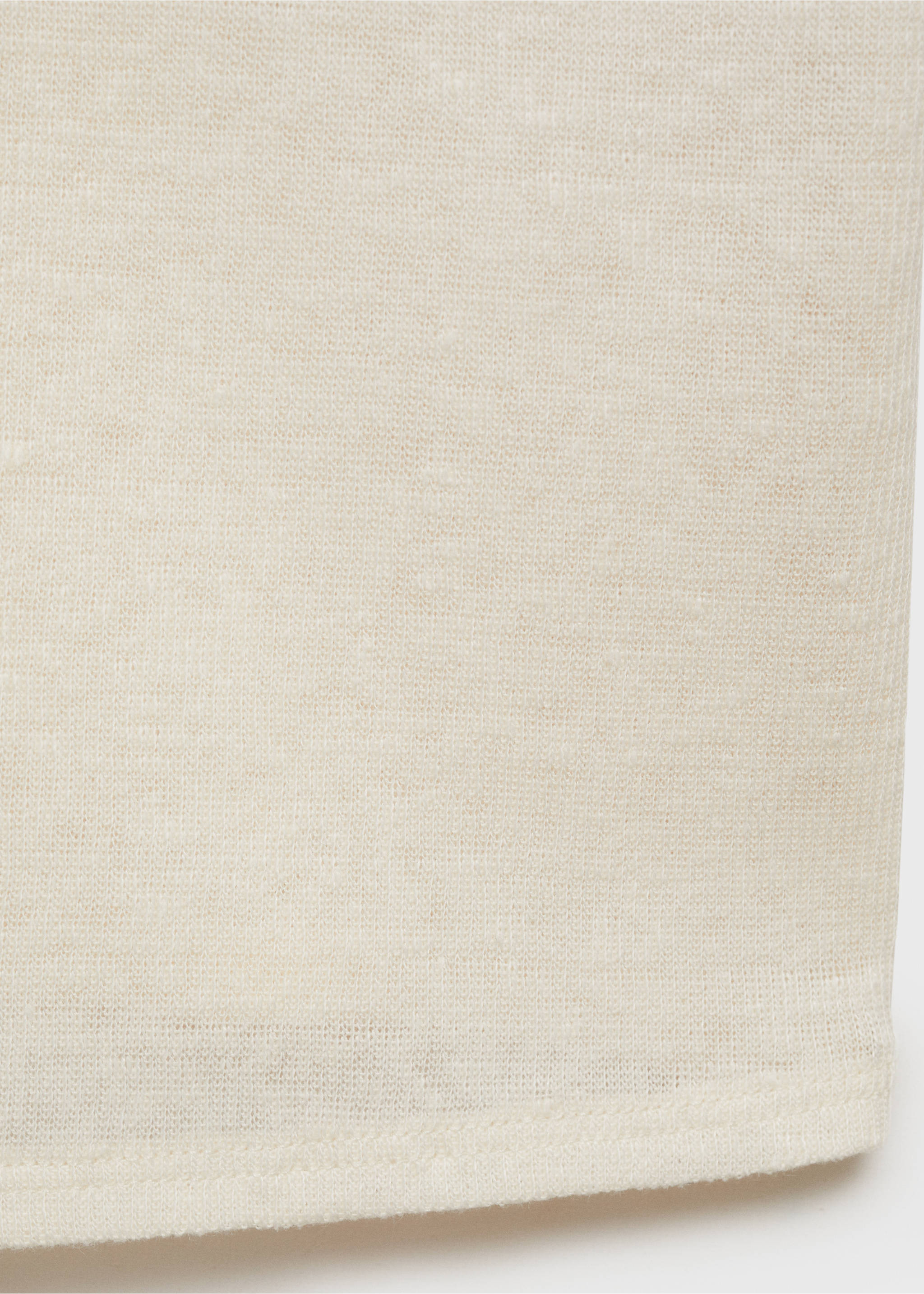 Strap linen top - Details of the article 0, Ecru. Ref: 87067165-00.