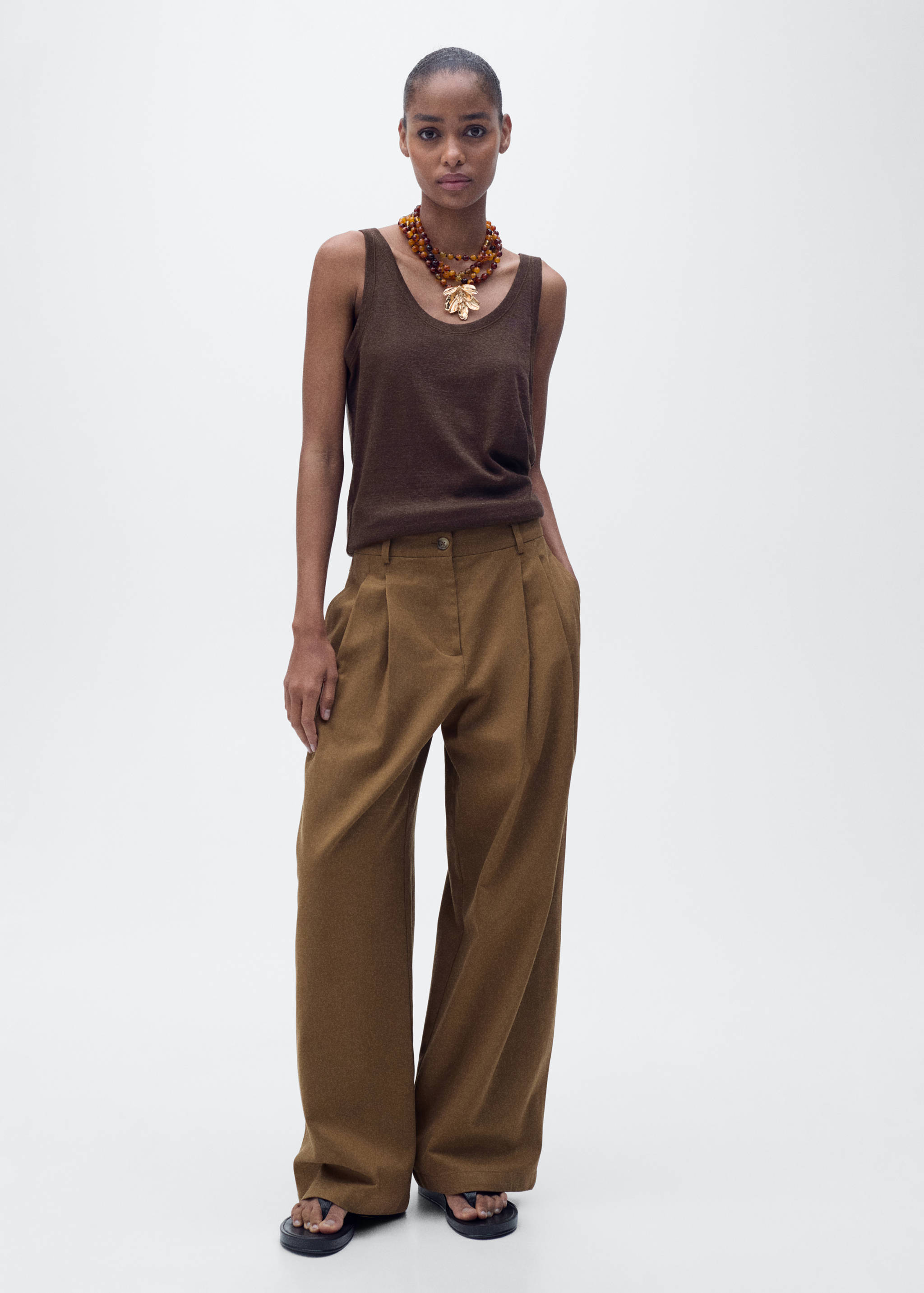 Strap linen top - General plane