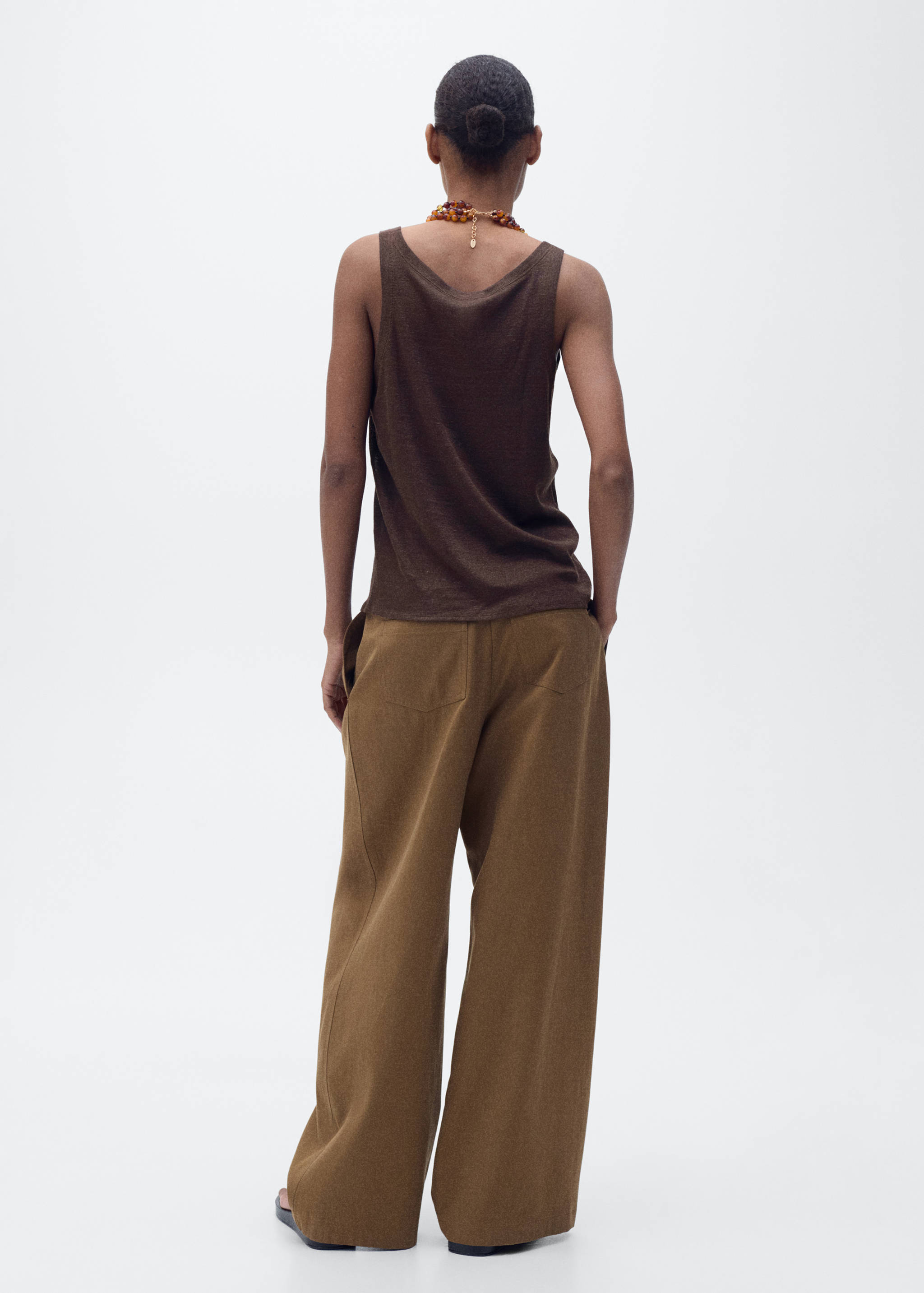 Strap linen top - Reverse of the article