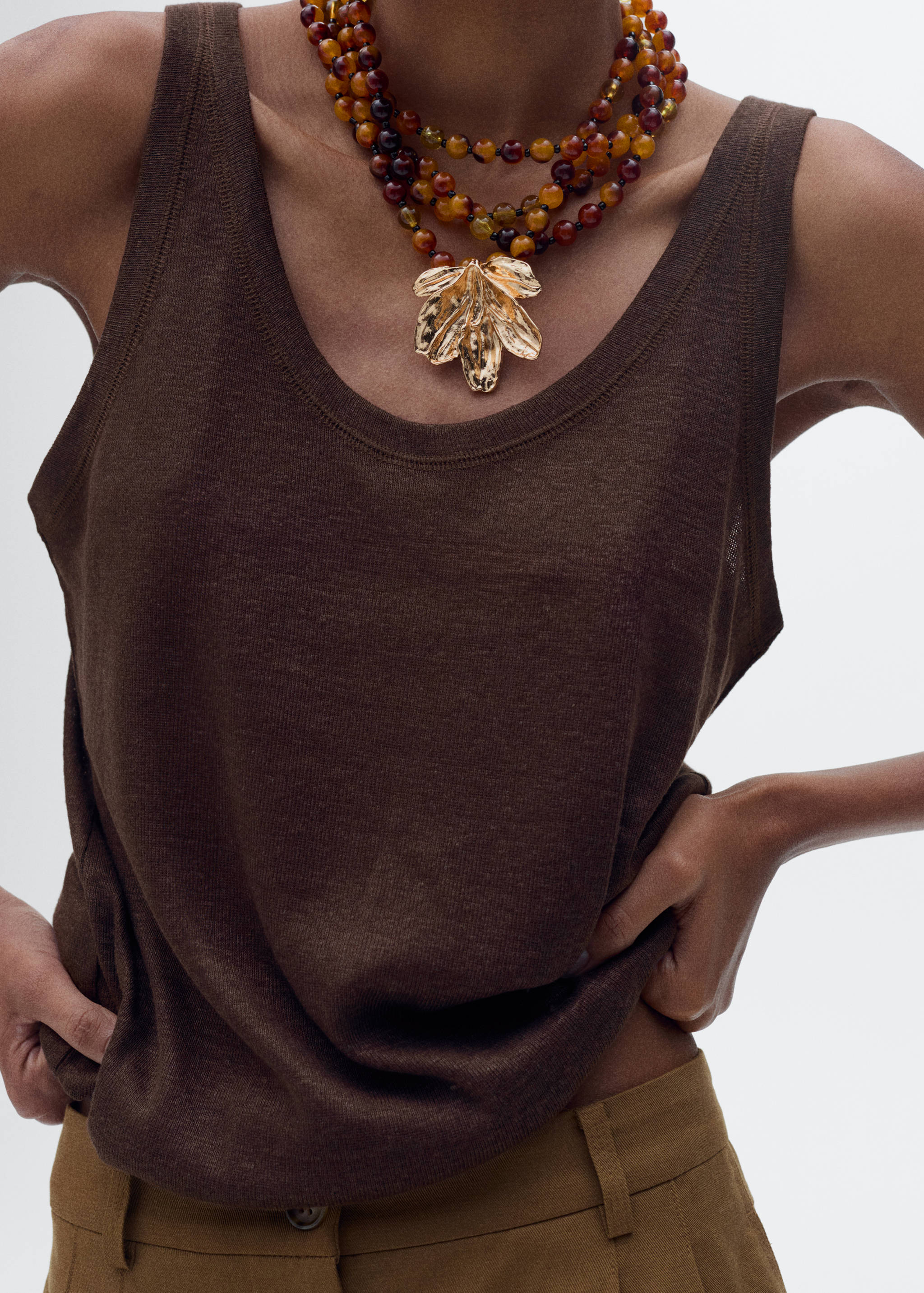 Strap linen top - Details of the article 3
