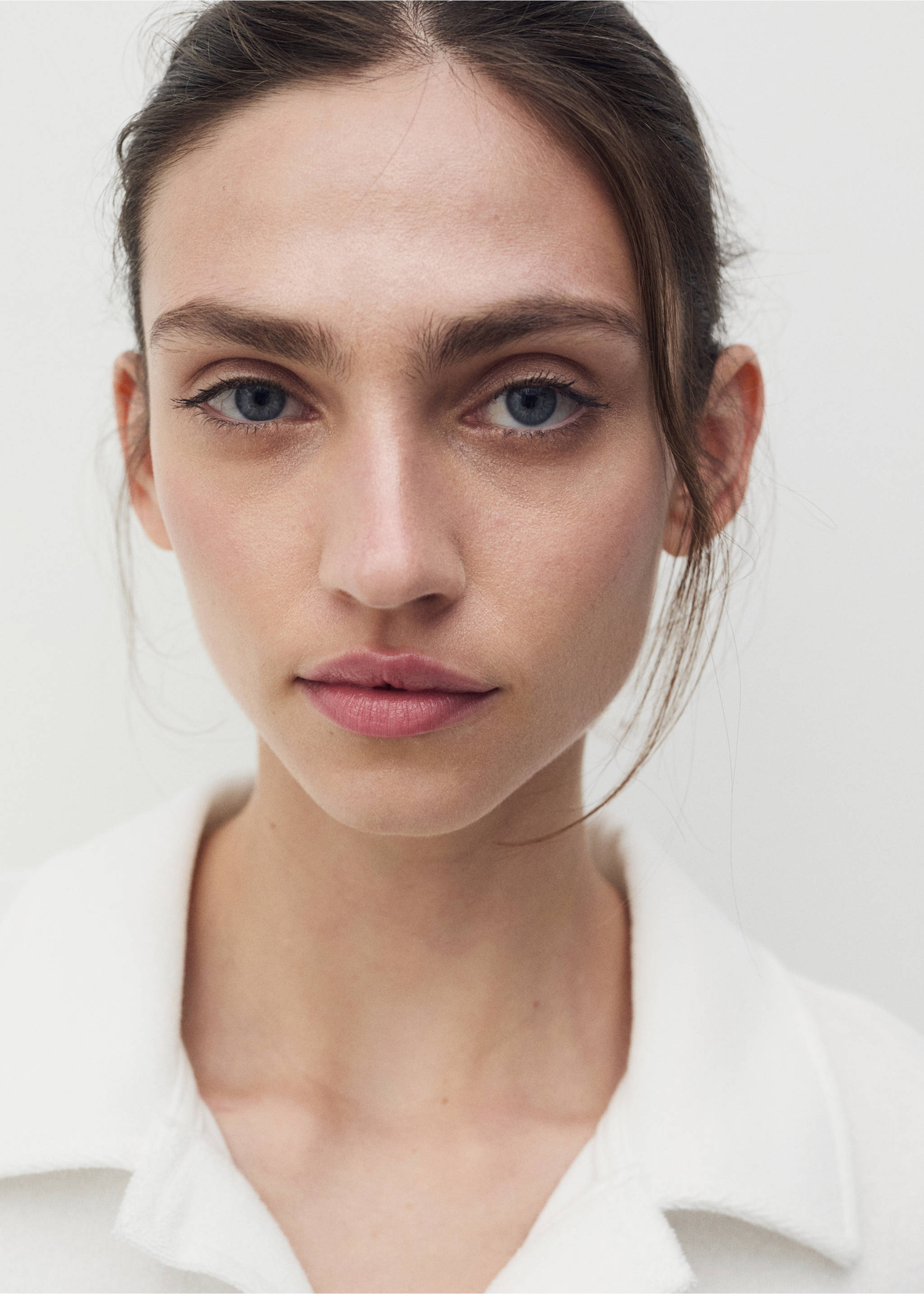 Frottee-Baumwoll-Nachthemd - Detail des Artikels 1, Weiß. Ref: 87067169-00.