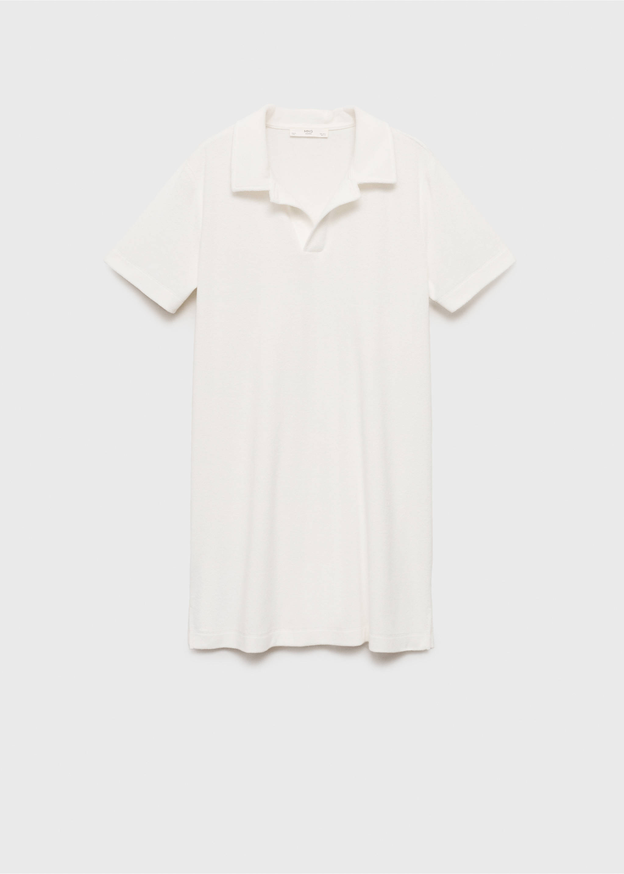 Frottee-Baumwoll-Nachthemd - Artikel ohne Model, Weiß. Ref: 87067169-00.