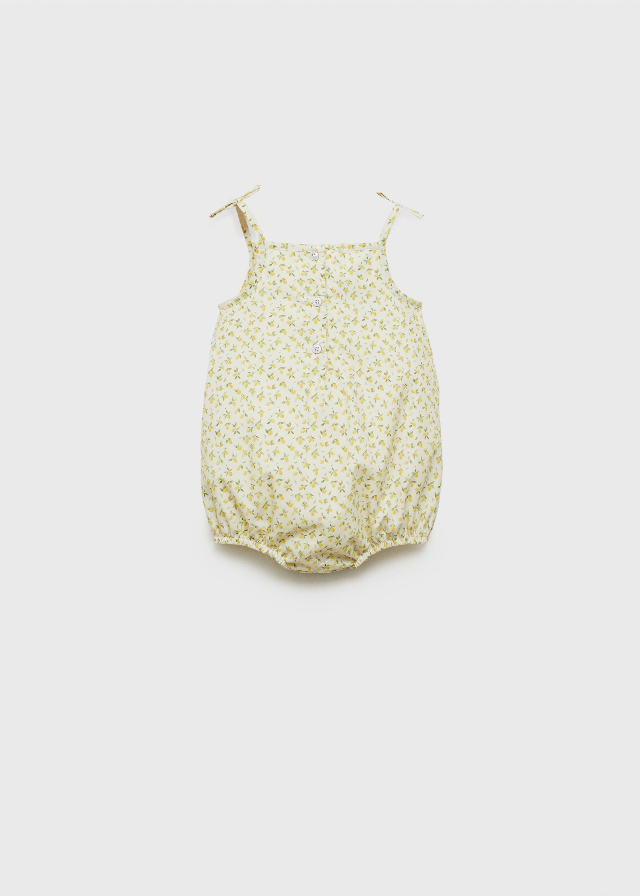 Print cotton one-piece suit - Reverse of the article, Pastel Green. Ref: 87067177-00.