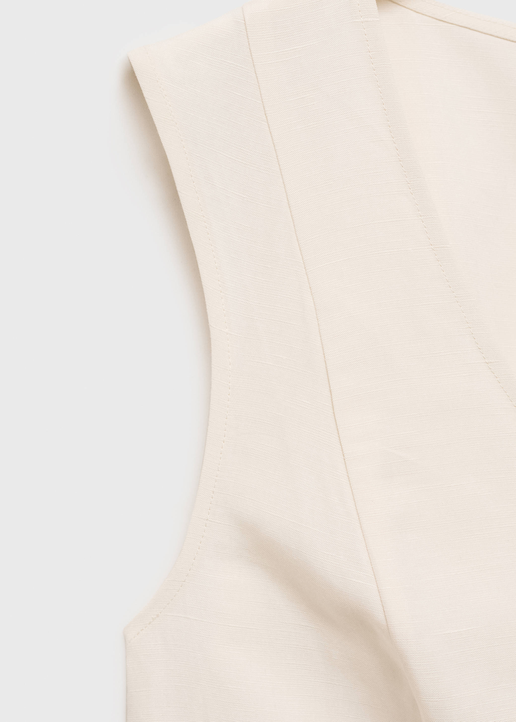 Linen-blend peplum top - Details of the article 8
