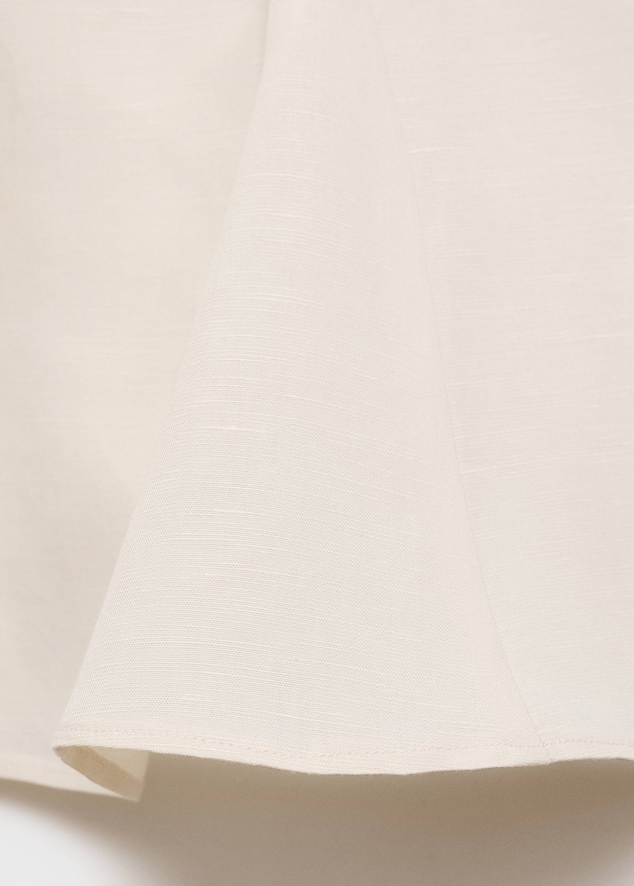 Linen-blend peplum top - Details of the article 0