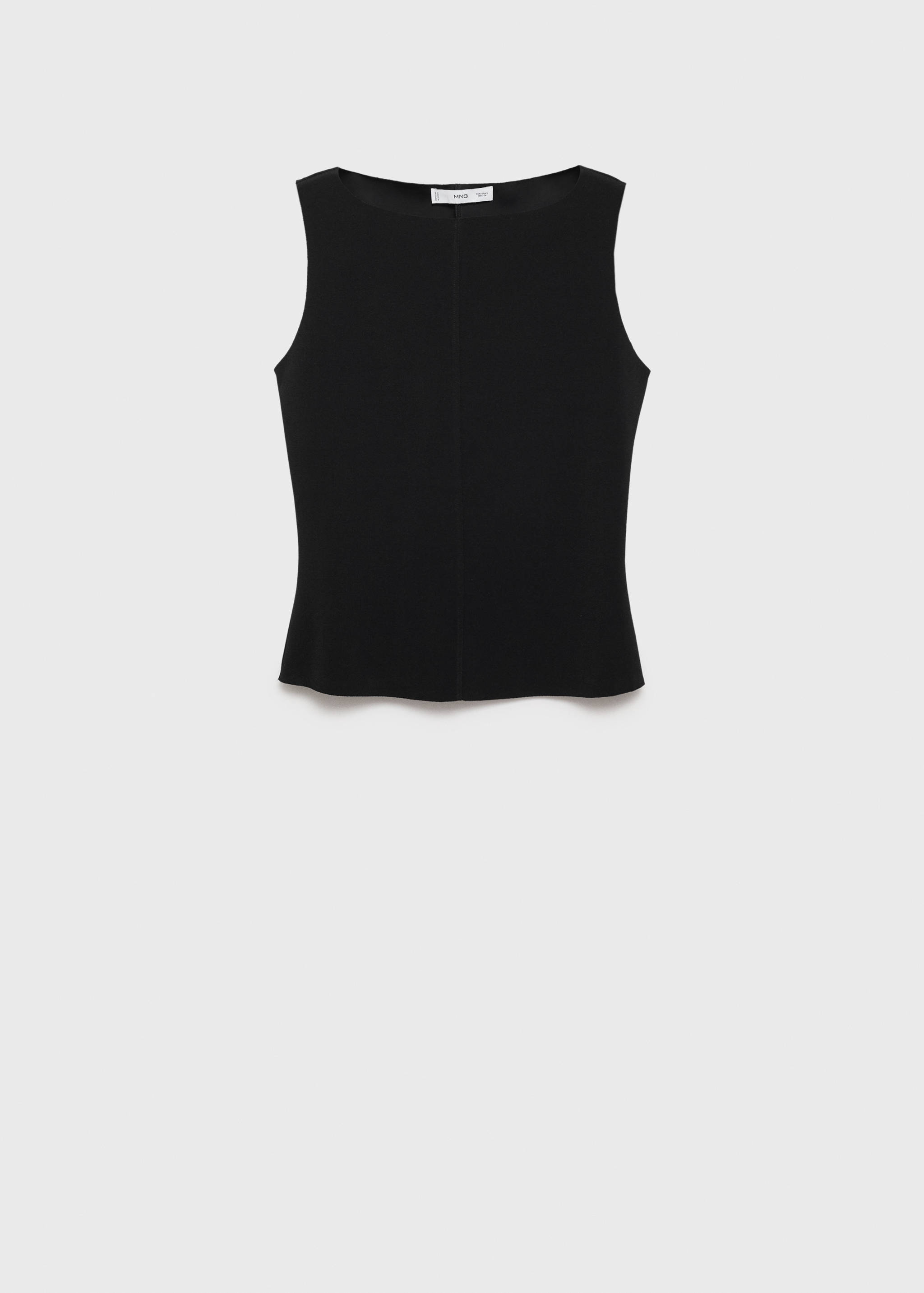 Boat-neck knitted top - Article without model