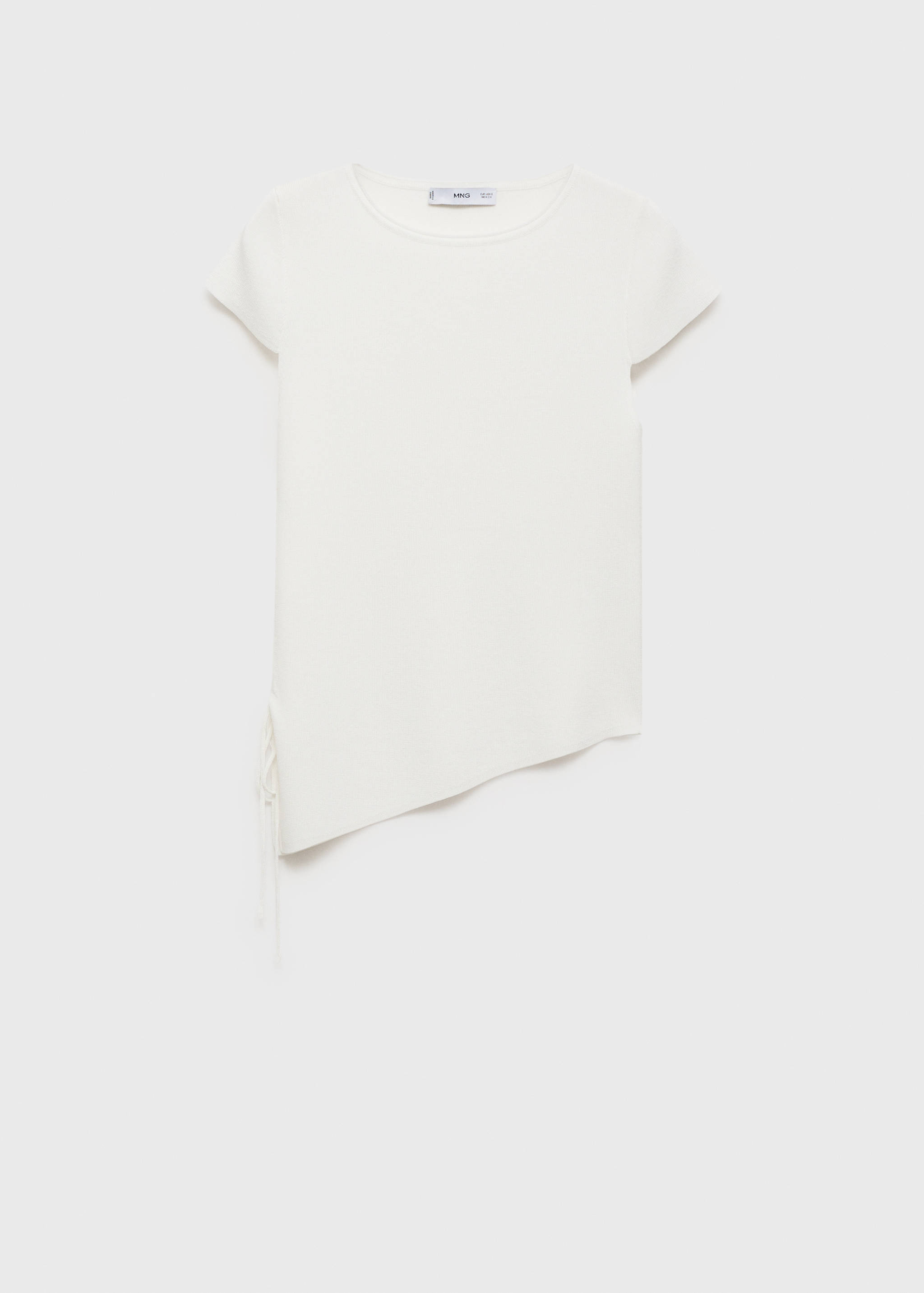 Knitted sweater with asymmetrical hem - Article without model