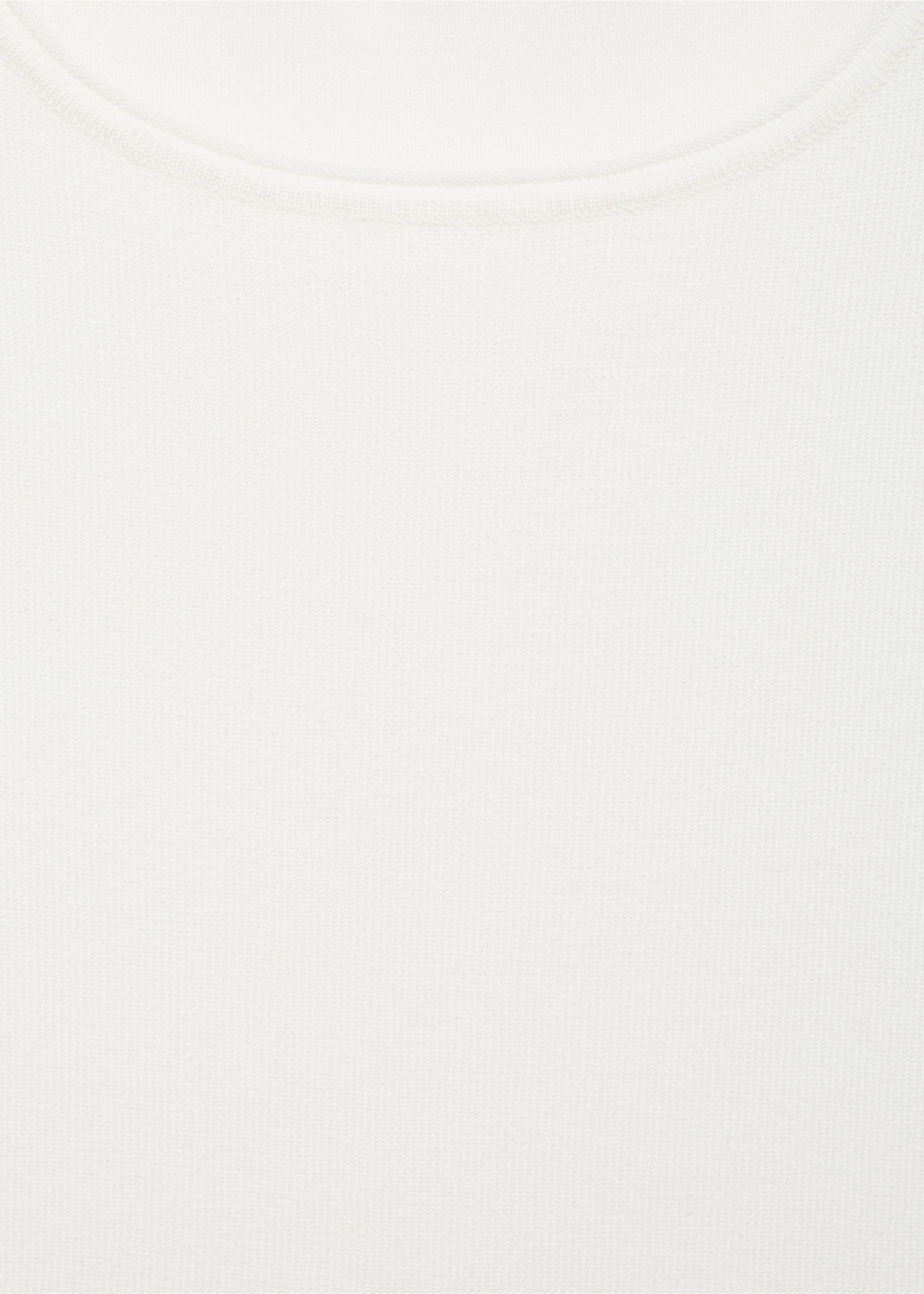 Asymmetrical low knit jersey - Details of the article 8, Ecru. Ref: 87067182-00.