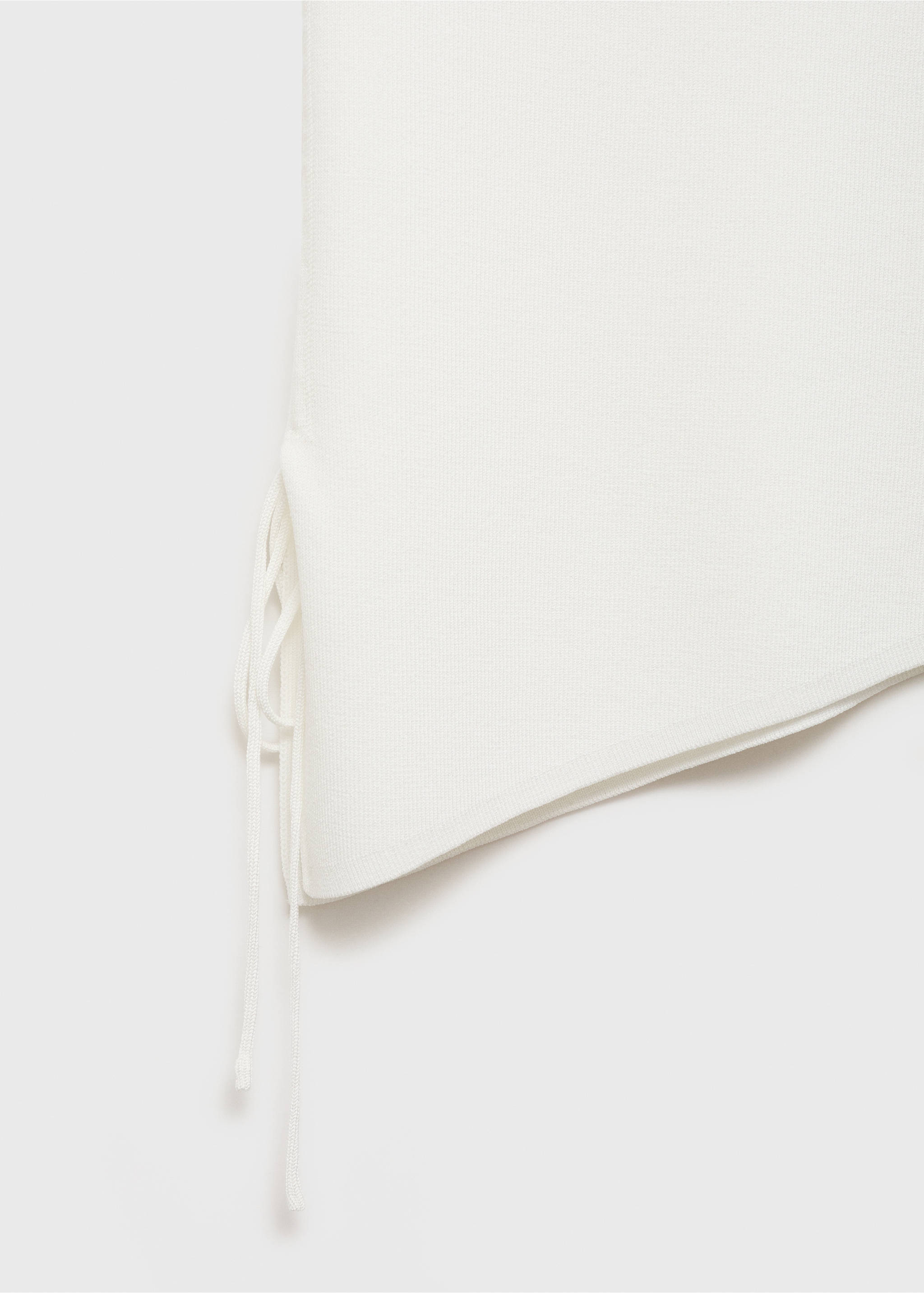 Asymmetrical low knit jersey - Details of the article 0, Ecru. Ref: 87067182-00.