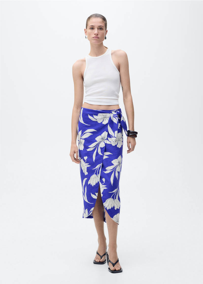 Floral sarong skirt