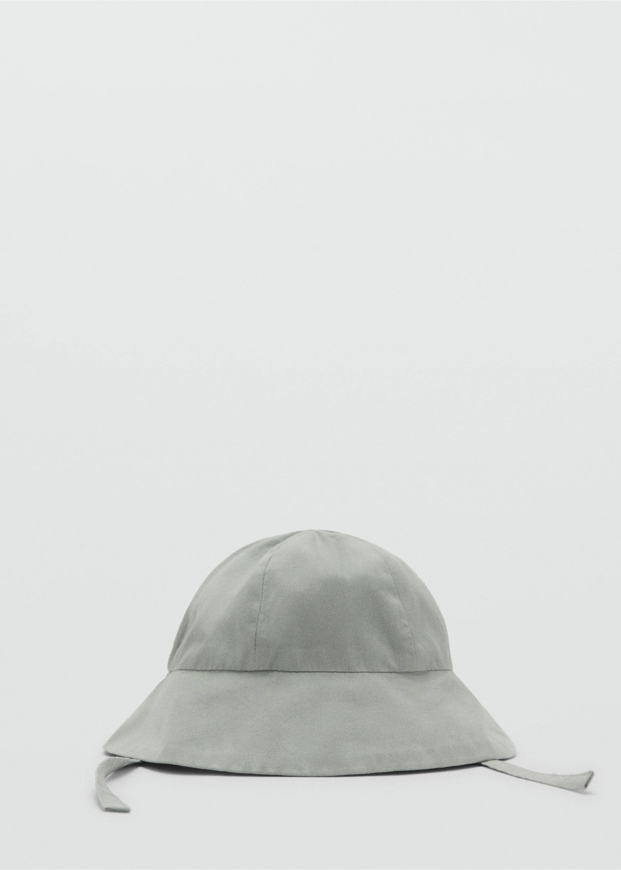 Cotton hat with ruffles - Article without model, Green. Ref: 87067189-00.