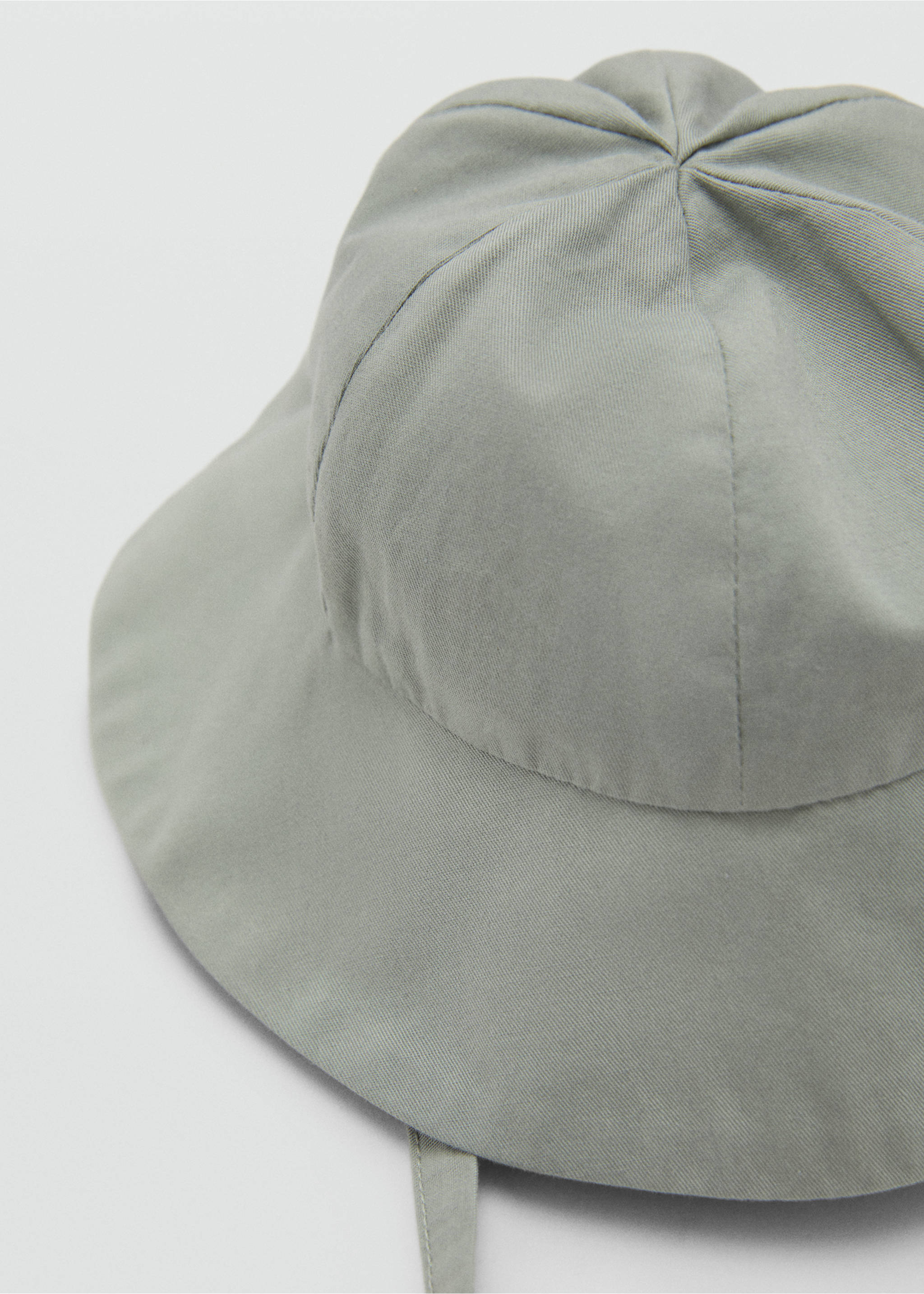 Cotton hat with ruffles - Medium plane, Green. Ref: 87067189-00.