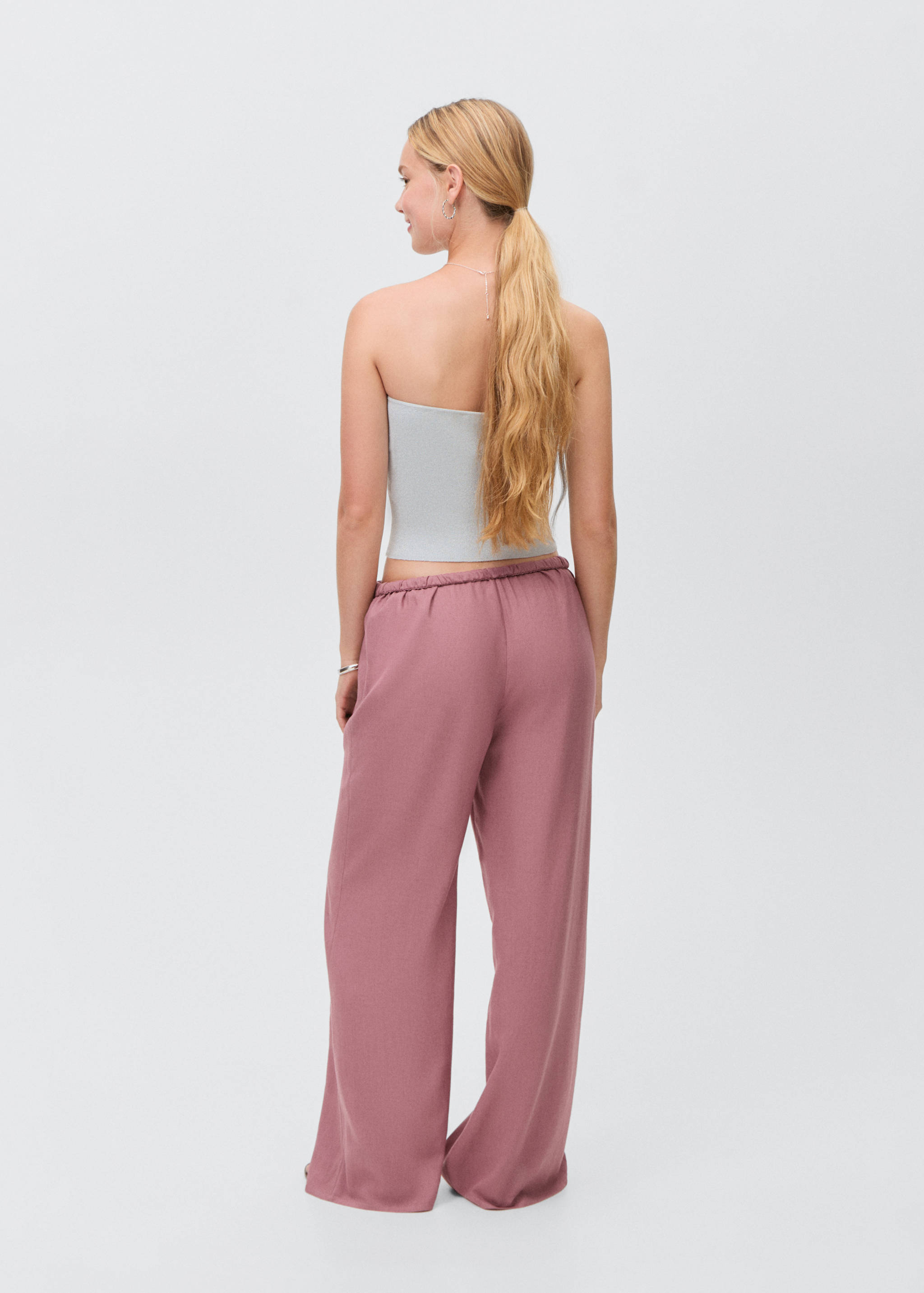 Pantalons rectes lli - Revers de l'article