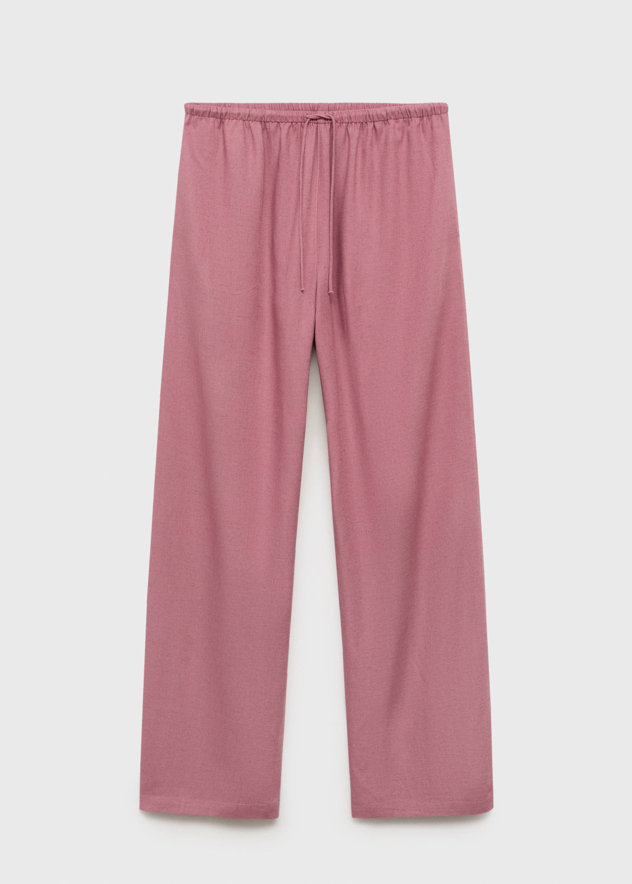 Straight linen-blend pants - Article without model