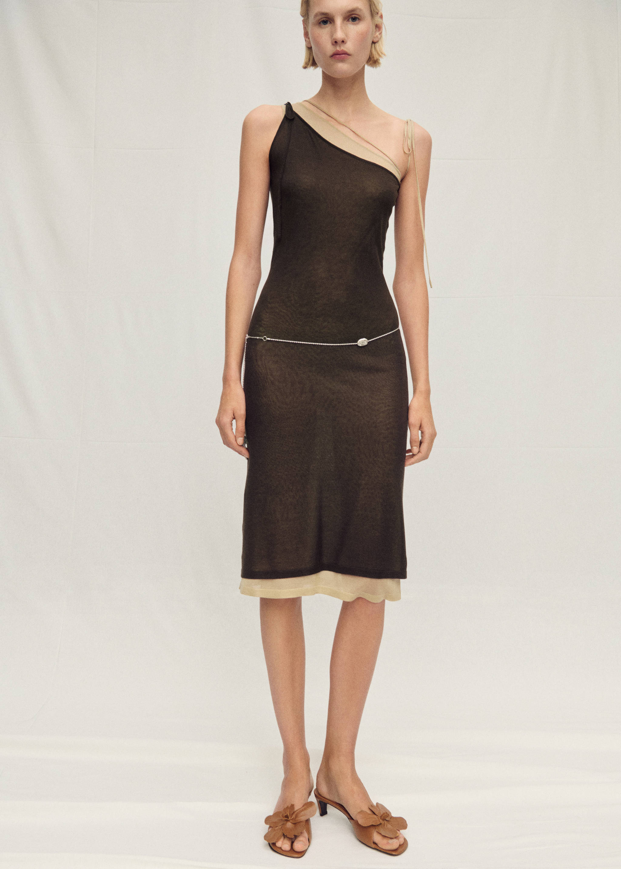 Robe en maille lyocell combinée - Plan général