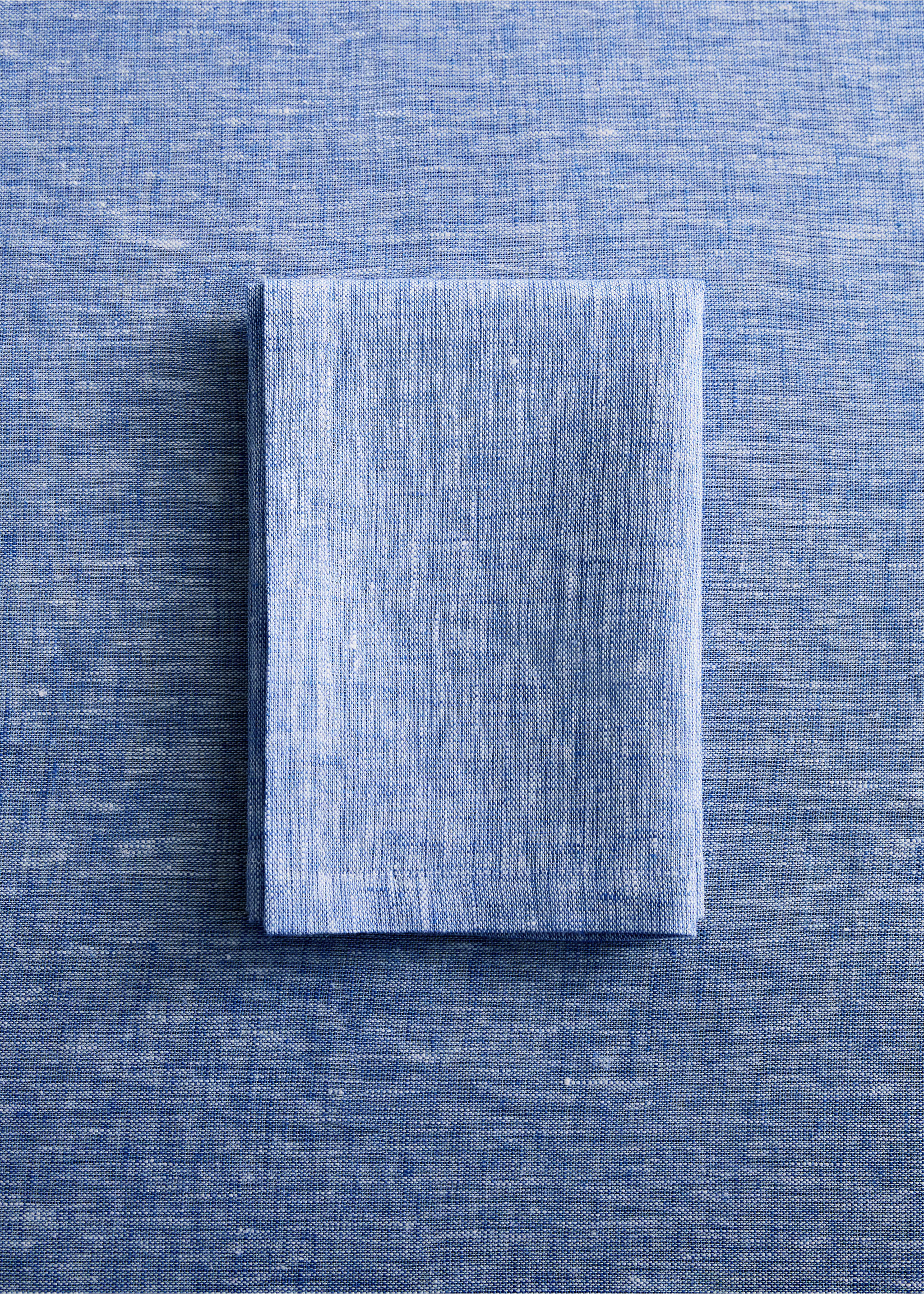 Dyed linen napkins - General plane, Blue. Ref: 87067192-00.