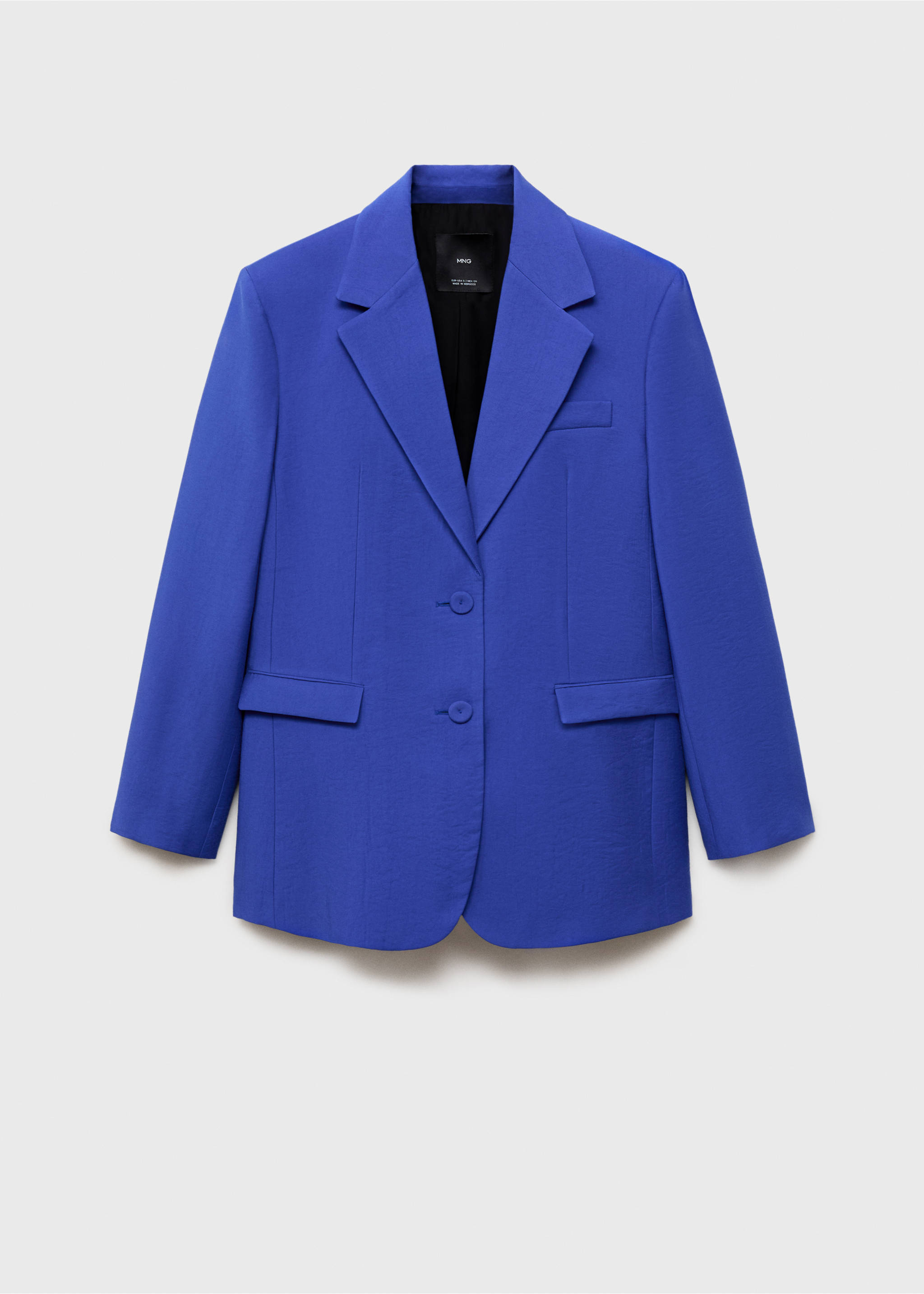 Structured suit blazer - Article without model, Blue. Ref: 87067194-00.