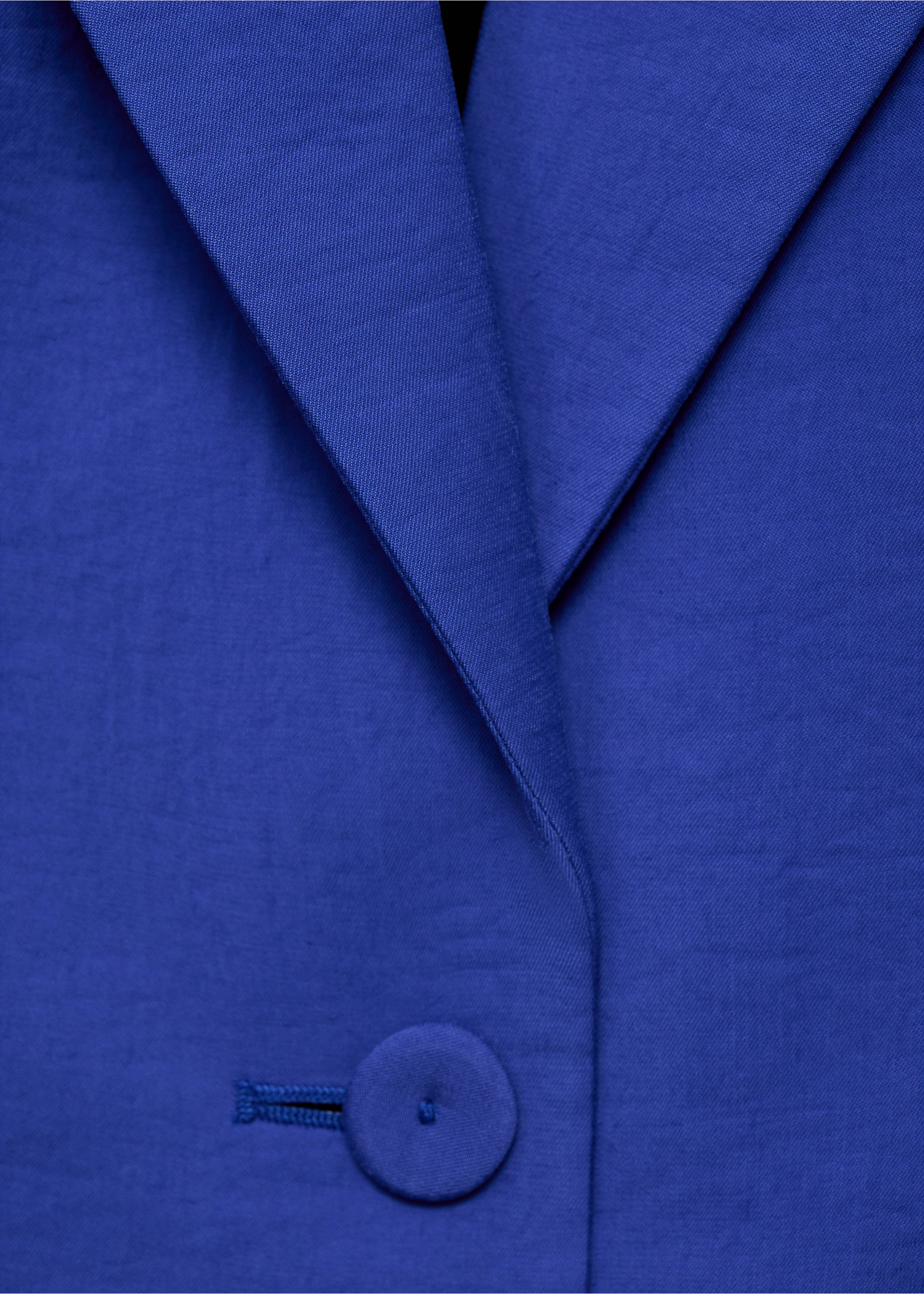 Structured suit blazer - Details of the article 8, Blue. Ref: 87067194-00.