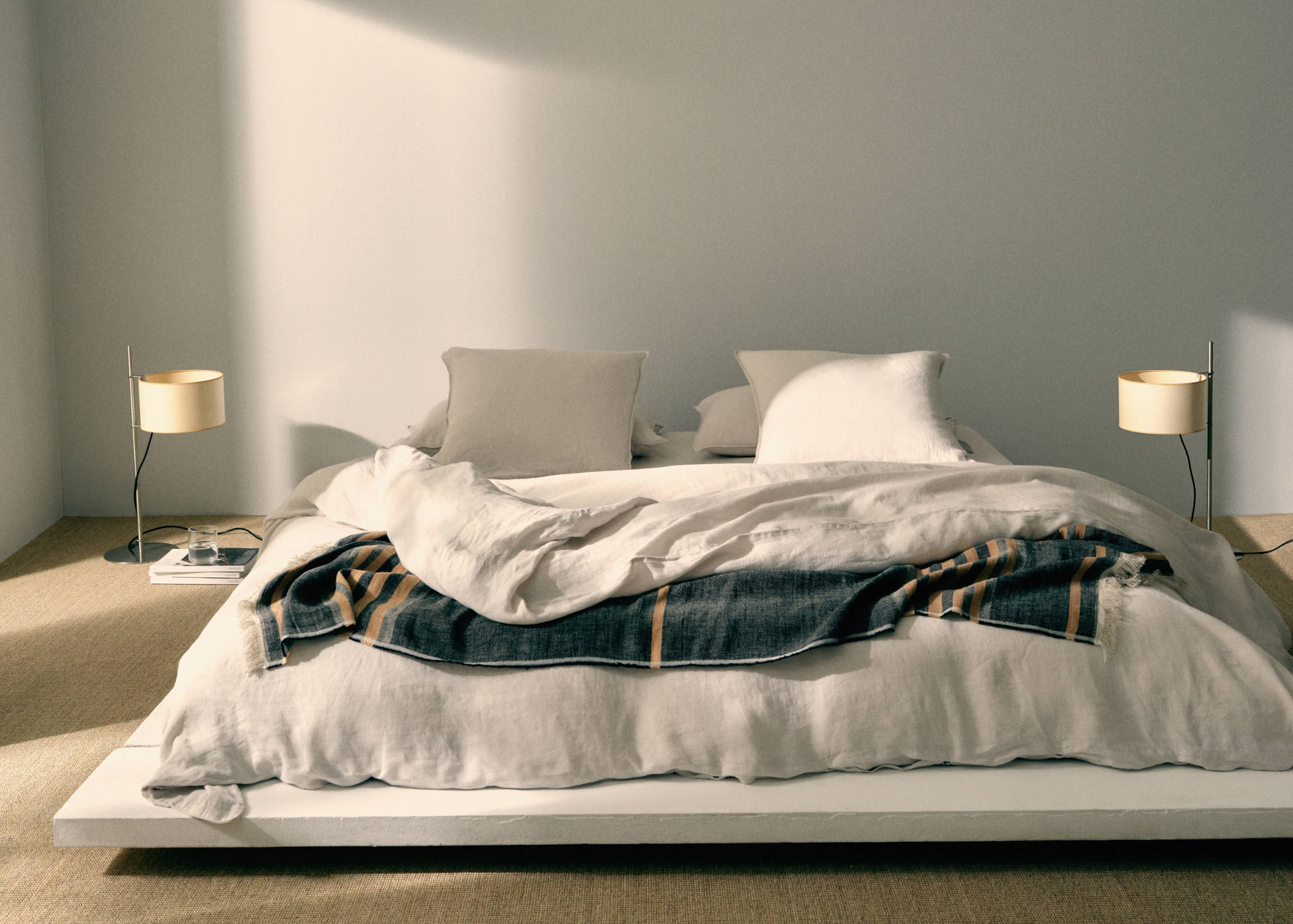 Washed linen duvet cover for 150/160 cm bed - Panoramic plane